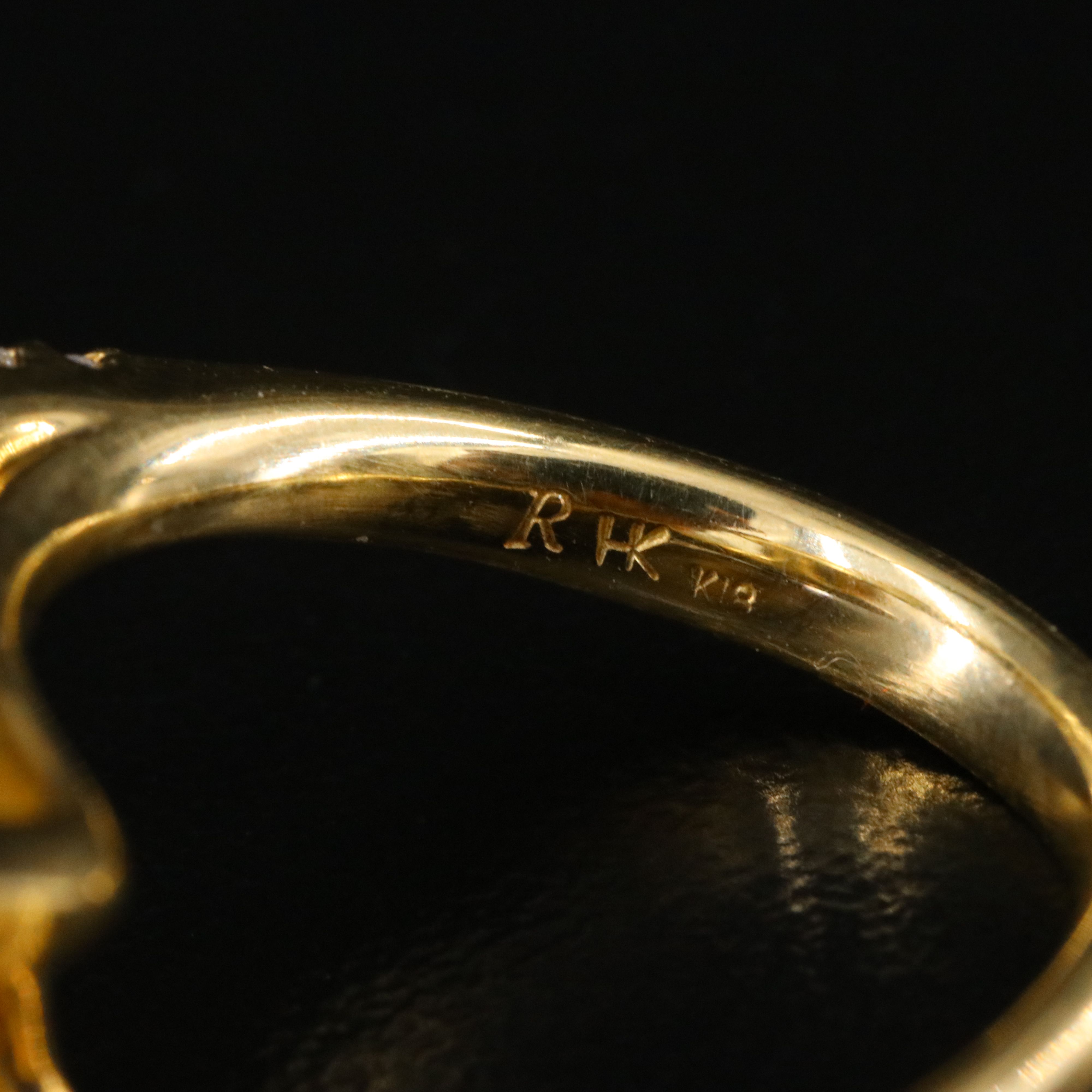 18K Pearl and Diamond Ring and 14K Pearl Earrings