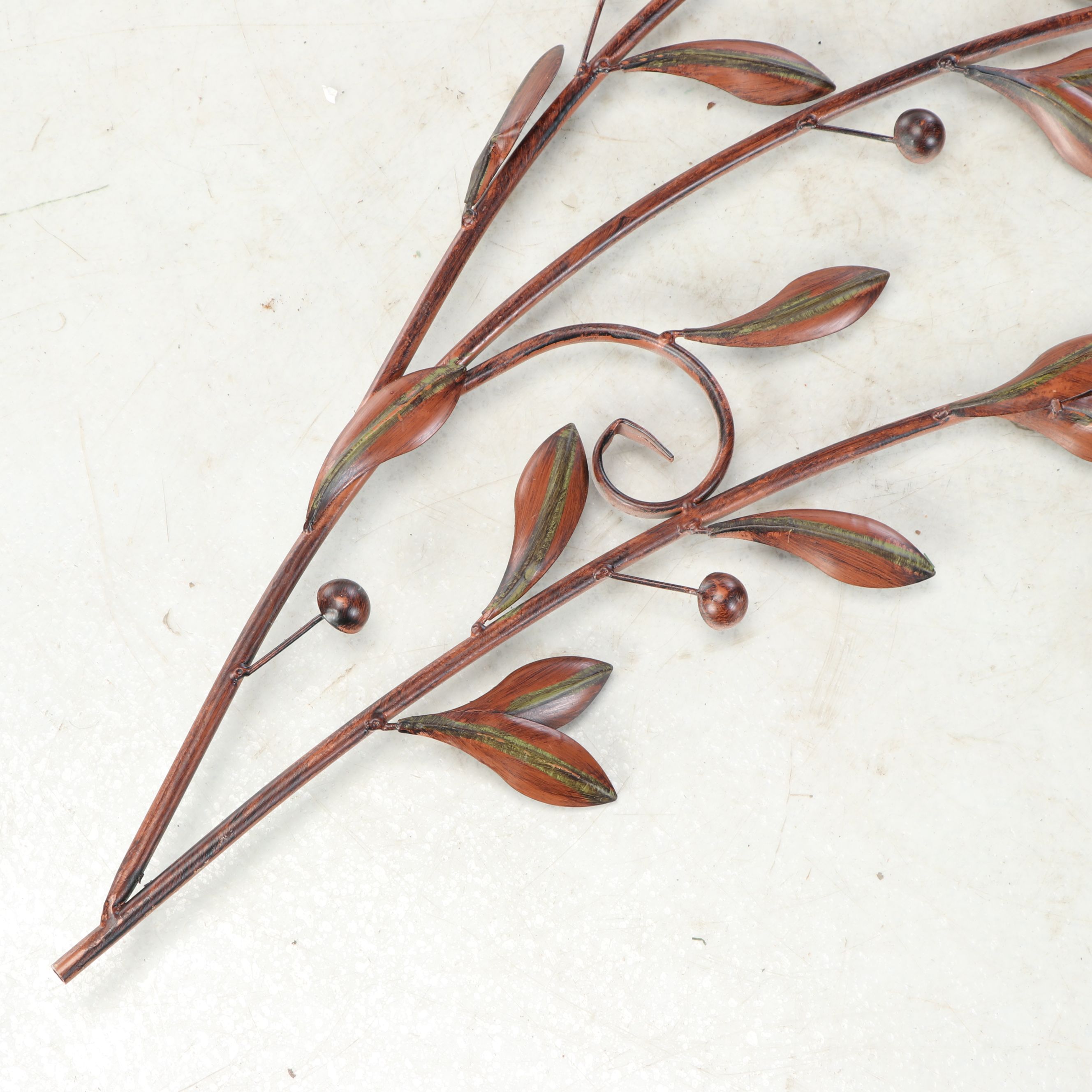 Vintage Style Metal Leaf Wall Hangings