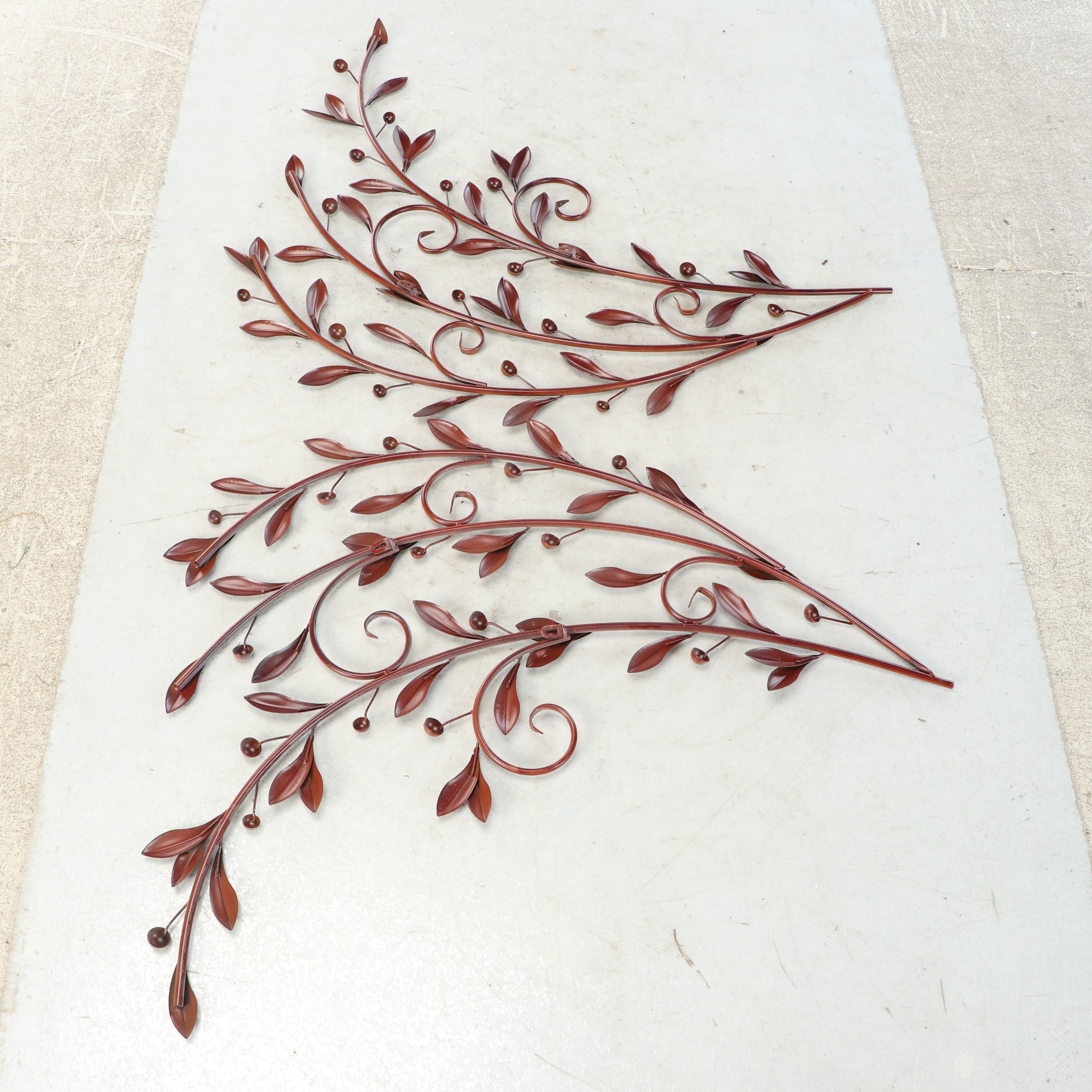 Vintage Style Metal Leaf Wall Hangings