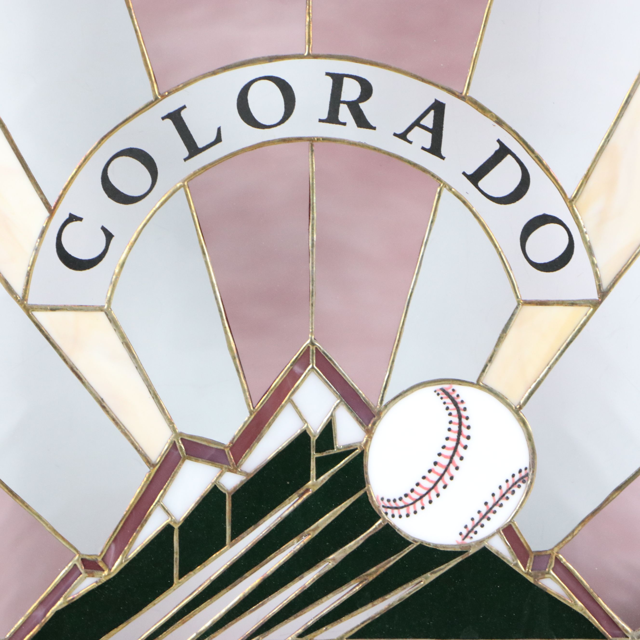 Colorado Rockies Limited Edition Stained Glass Panel, 1995