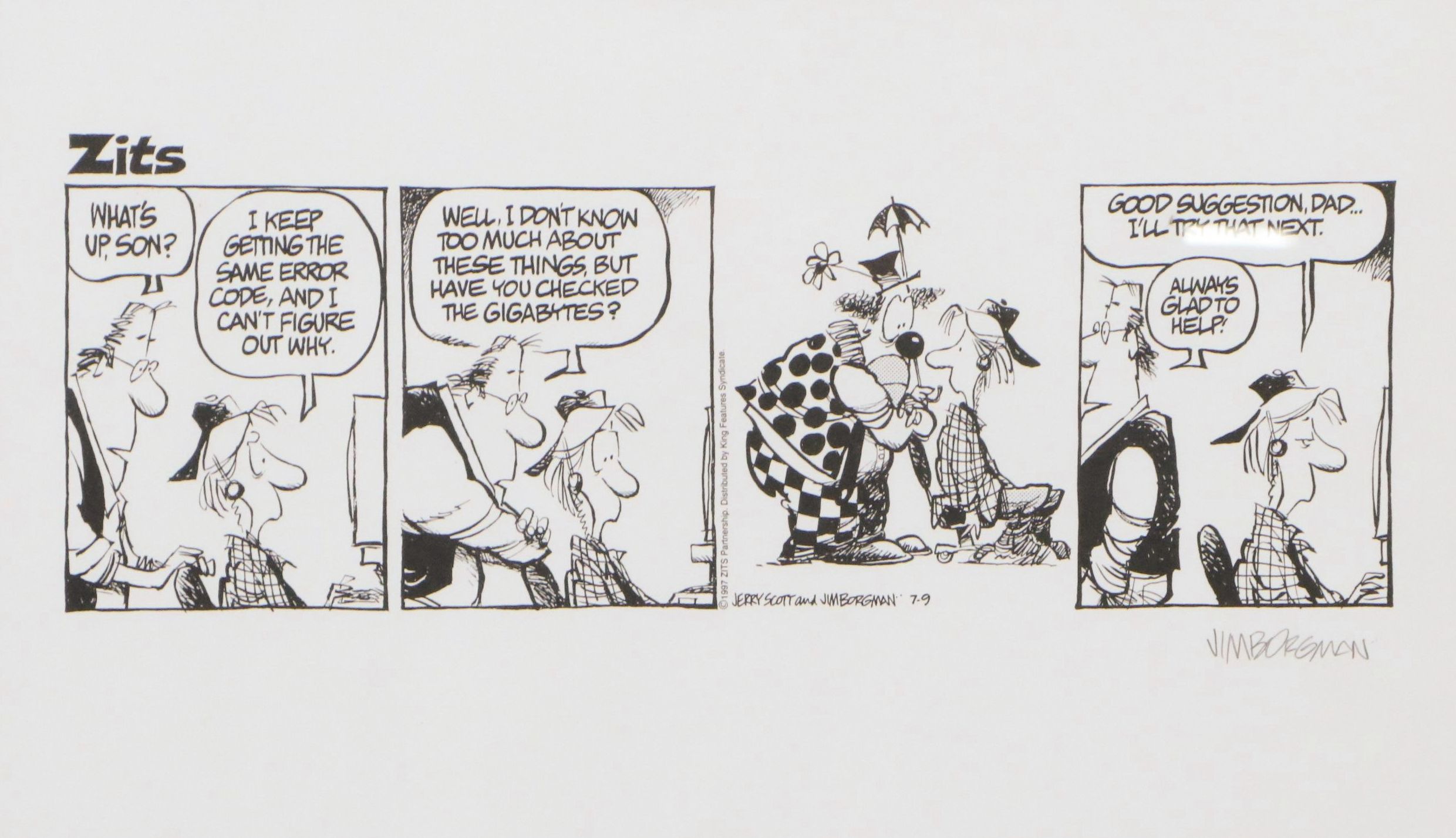 Jim Borgman Lithographs from "Zits" and "The Cincinnati Enquirer," 1995 - 1997