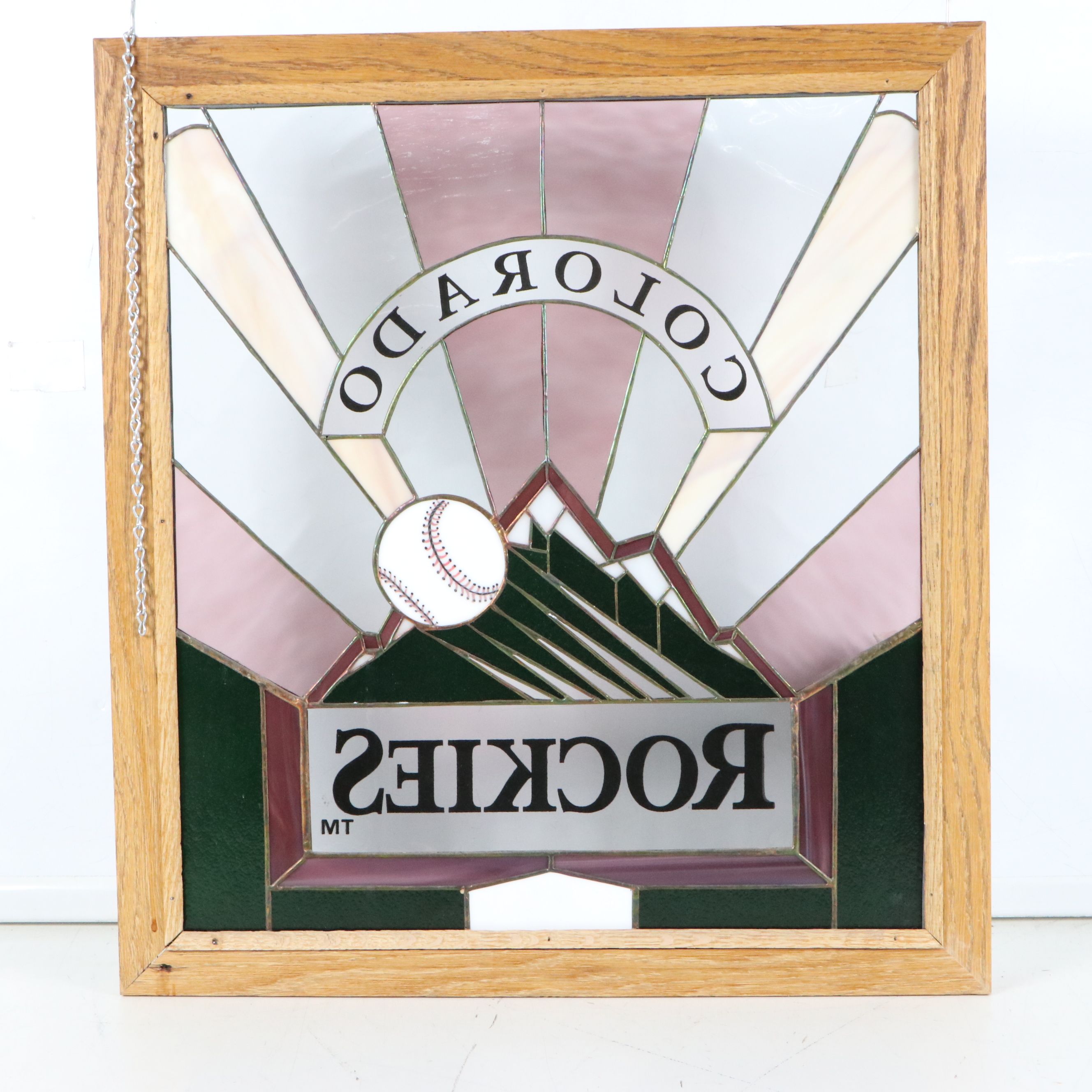 Colorado Rockies Limited Edition Stained Glass Panel, 1995