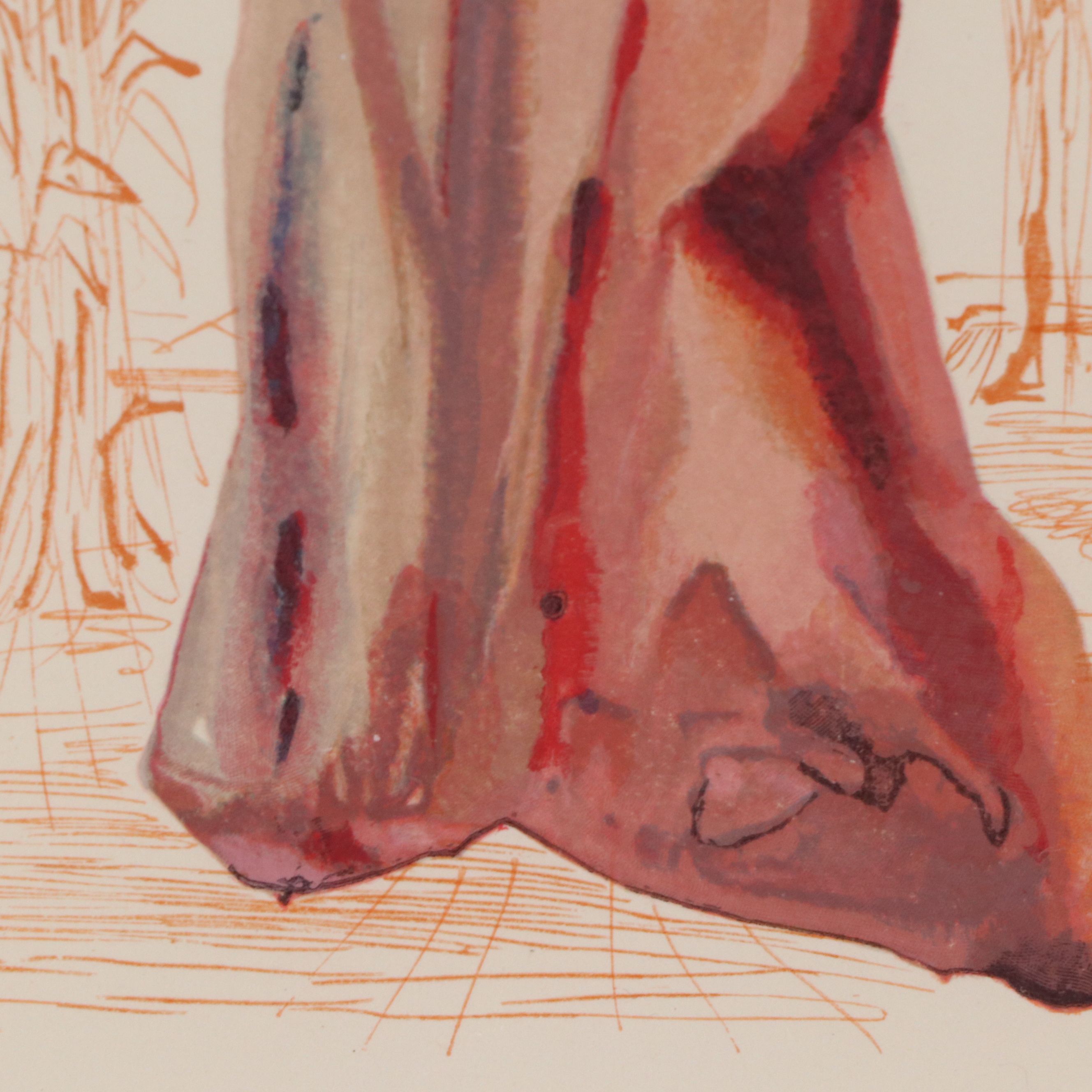 Salvador Dalí Wood Engraving "Les Dernières Paroles de Virgil," 1960-1964