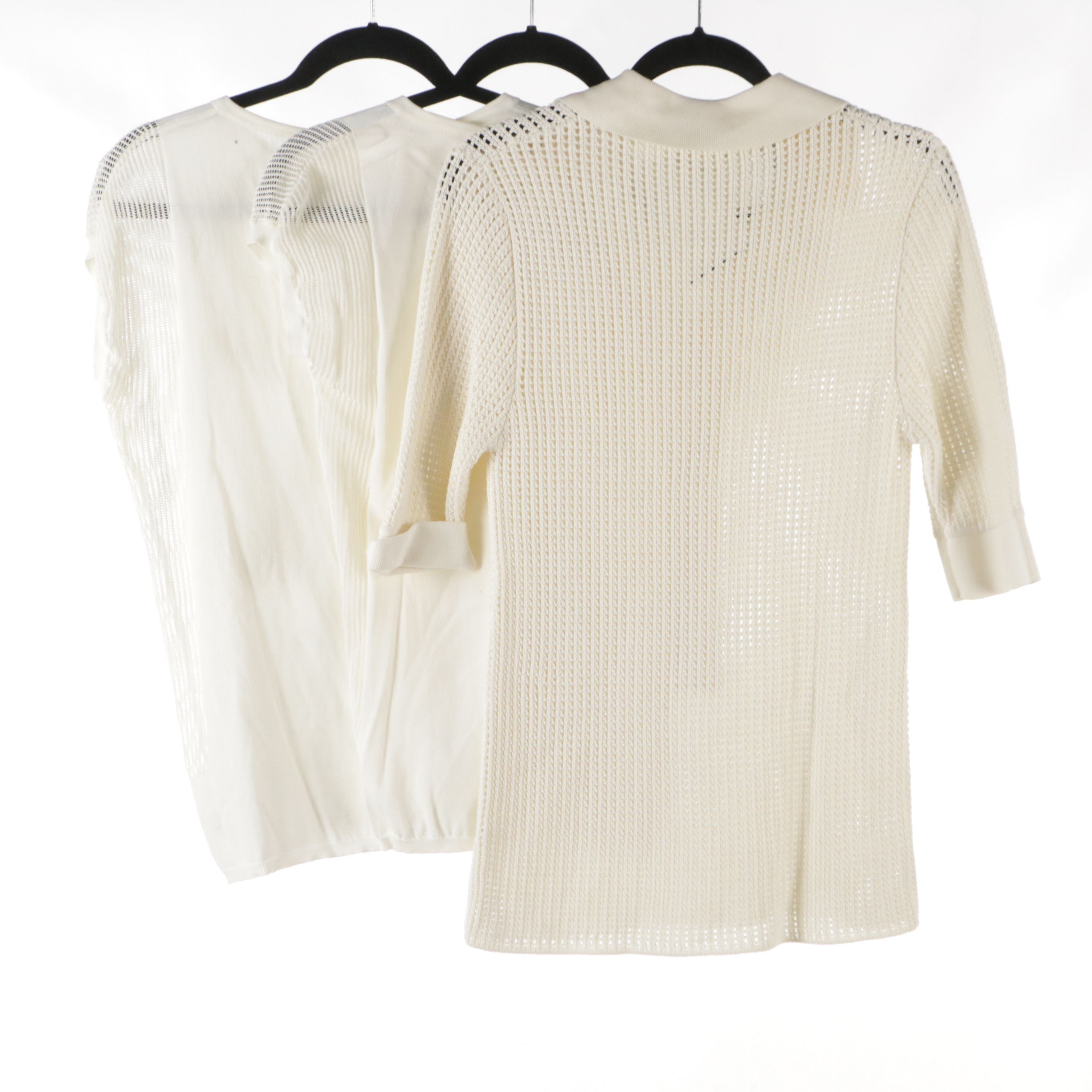 Luci Va White Short Sleeve and 3/4th Sleeve Tops, With Tags