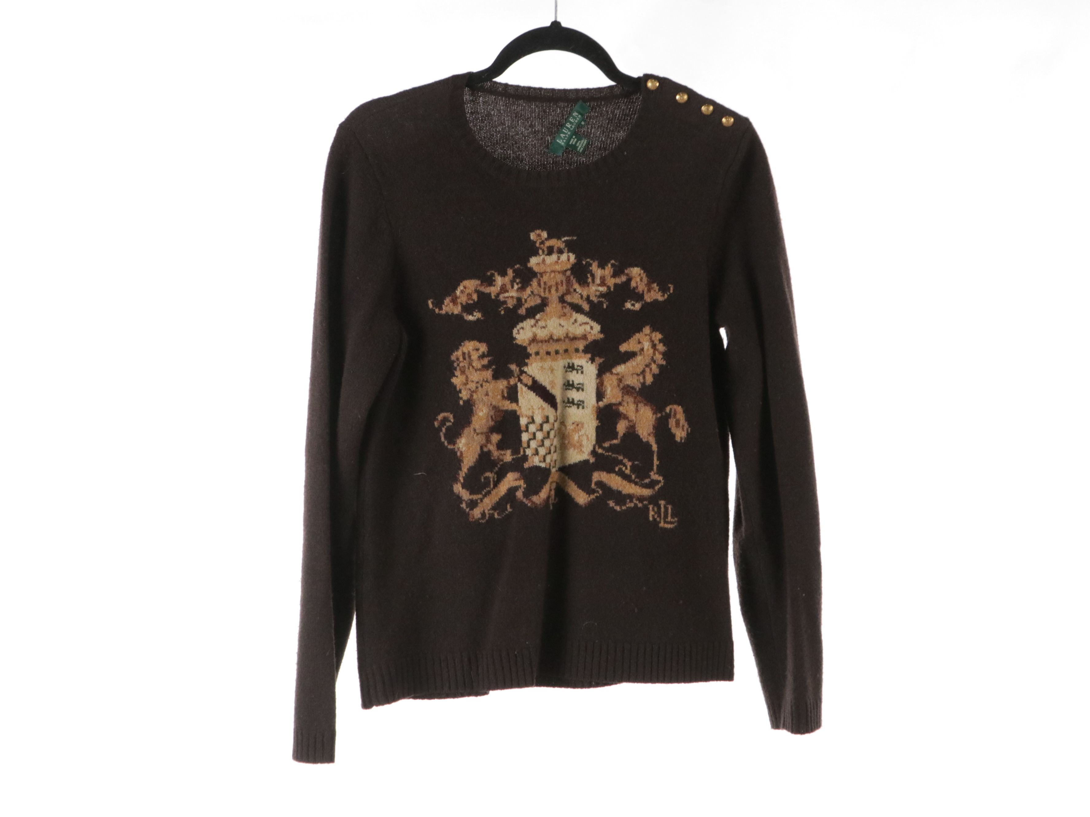 Lauren Ralph Lauren Printed Silk/Cashmere Zip Jacket, Wool and Cotton Sweaters