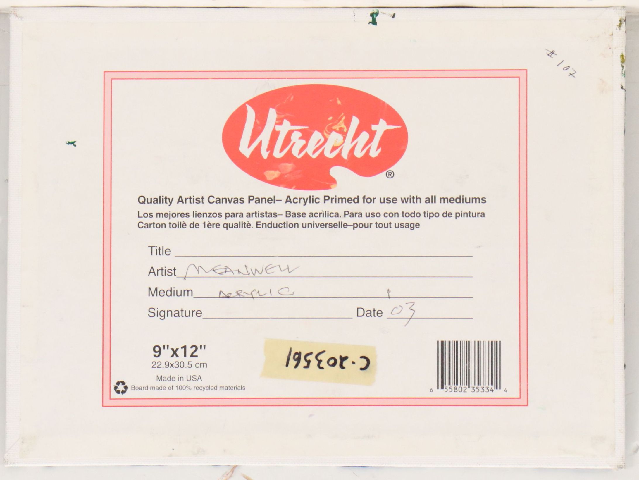 Jack Meanwell Oil Painting, 2003