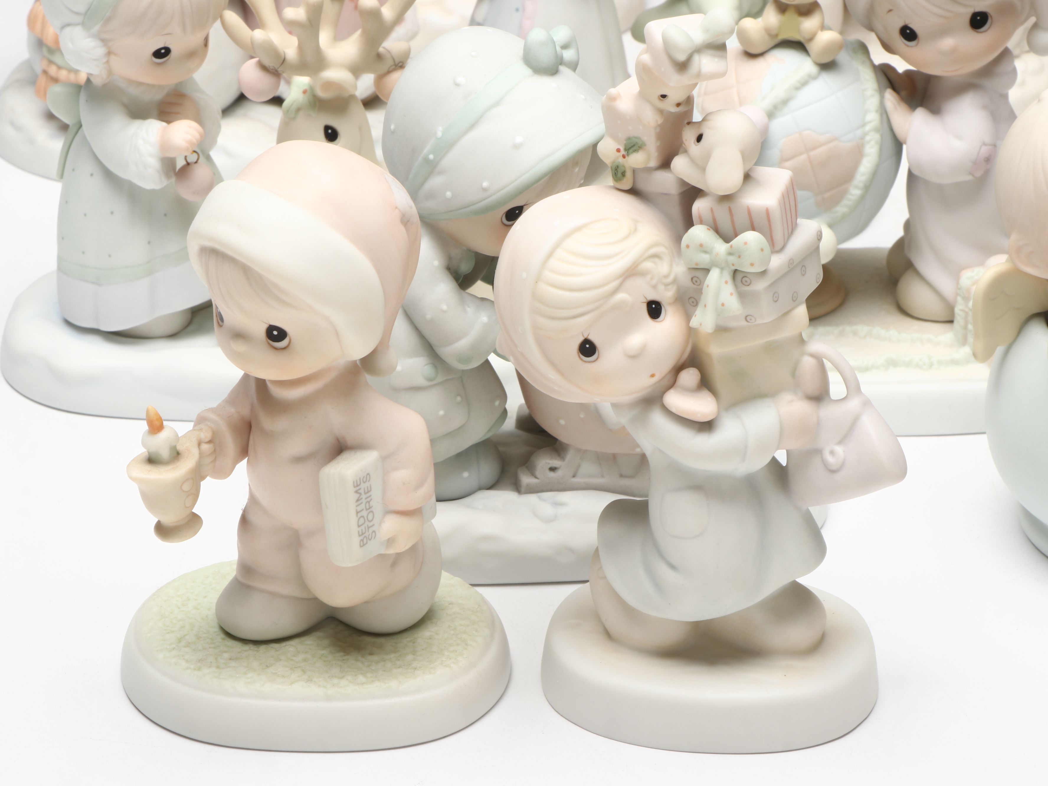 Enesco "Snow Man Like My Man" and More Porcelain Precious Moments Figurines
