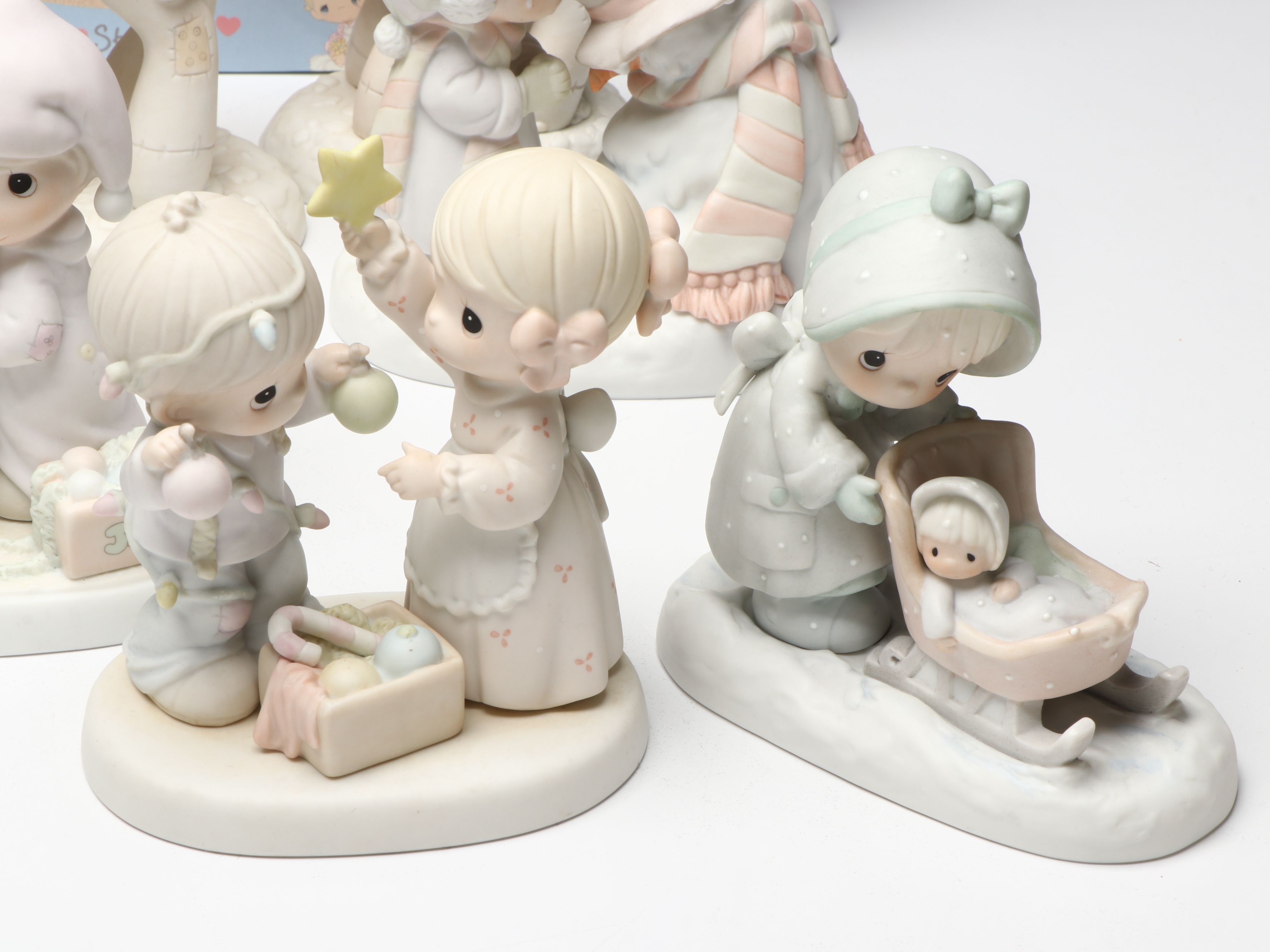 Enesco "Snow Man Like My Man" and More Porcelain Precious Moments Figurines
