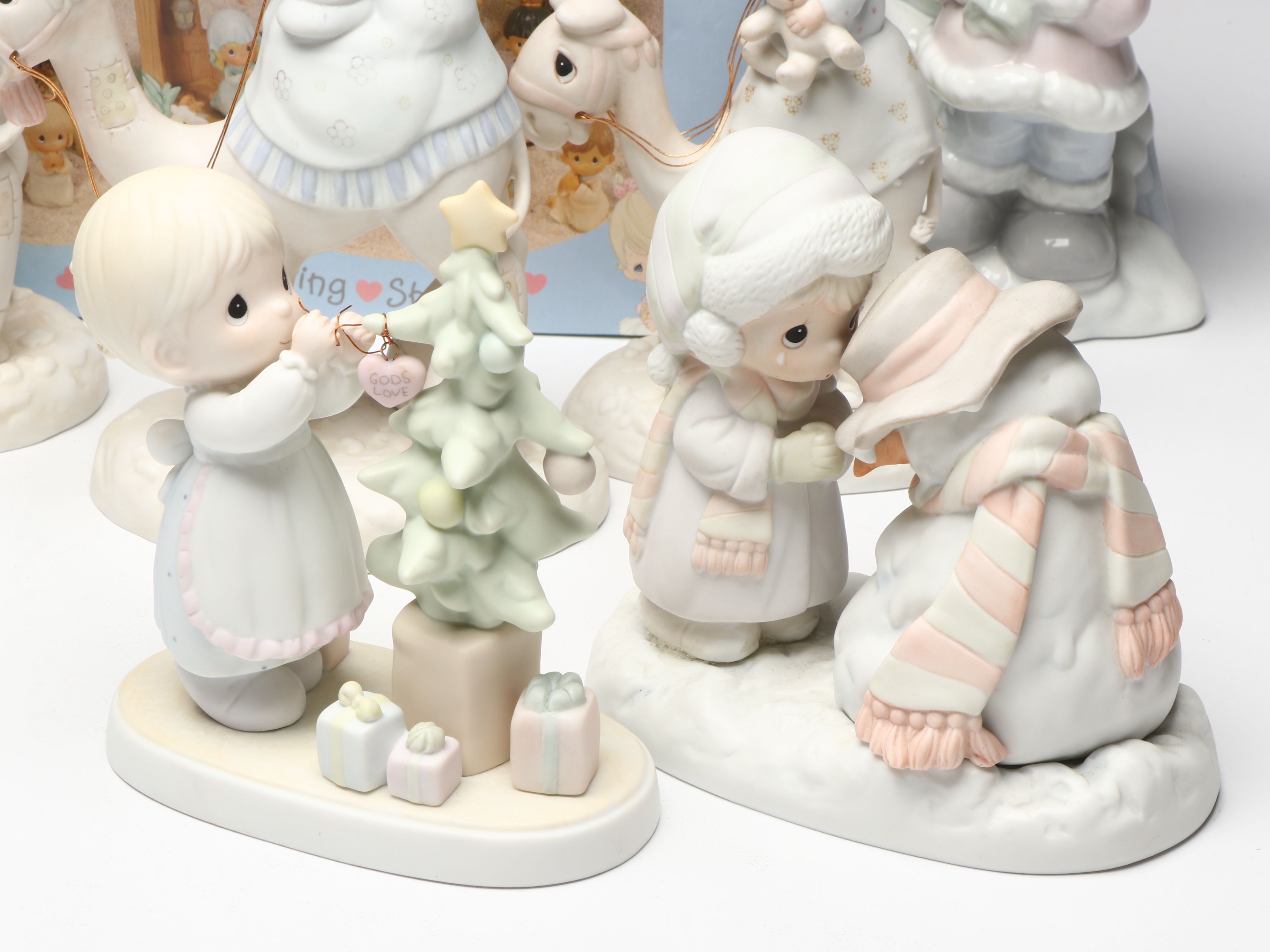 Enesco "Snow Man Like My Man" and More Porcelain Precious Moments Figurines