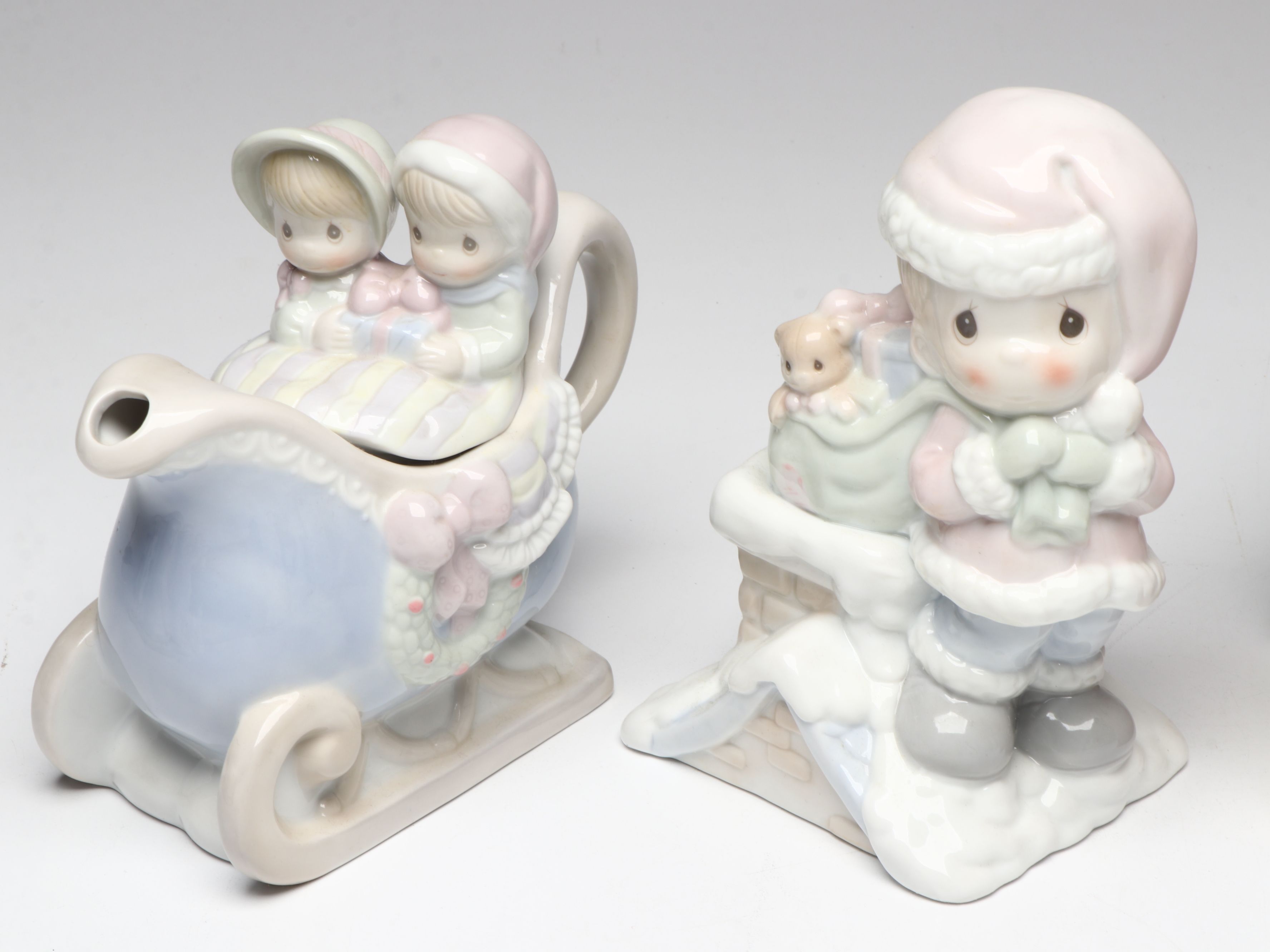 Enesco "Snow Man Like My Man" and More Porcelain Precious Moments Figurines