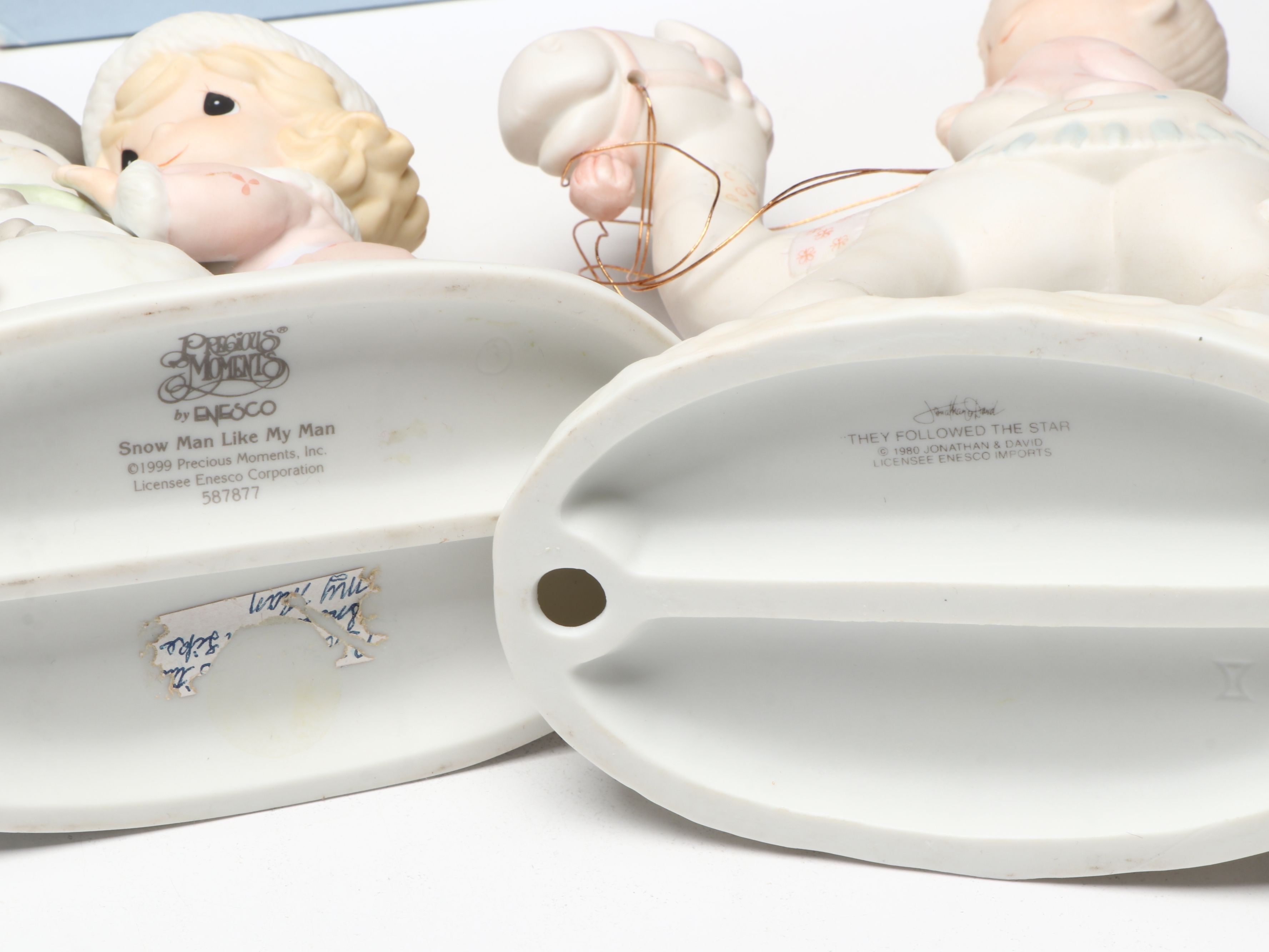 Enesco "Snow Man Like My Man" and More Porcelain Precious Moments Figurines