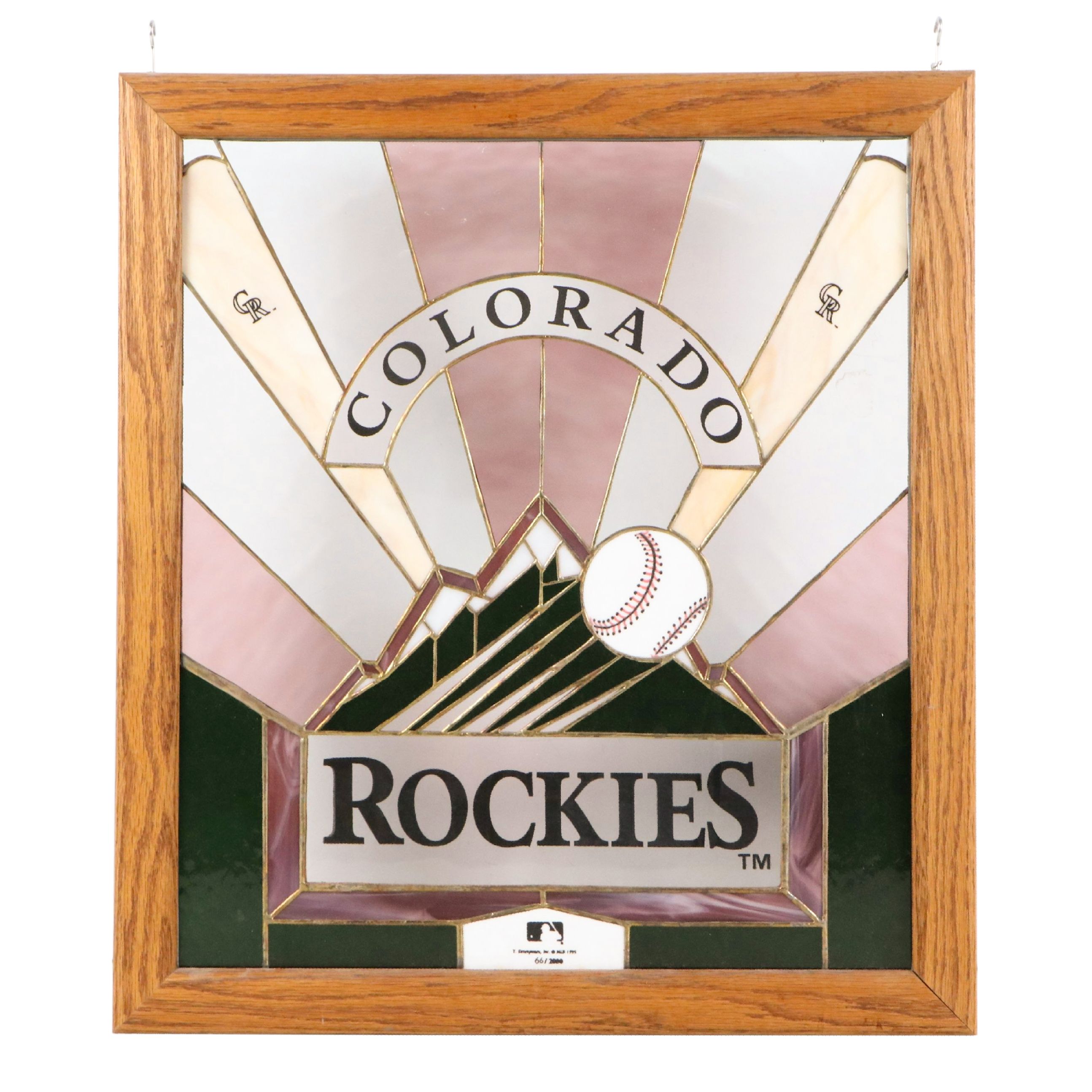 Colorado Rockies Limited Edition Stained Glass Panel, 1995