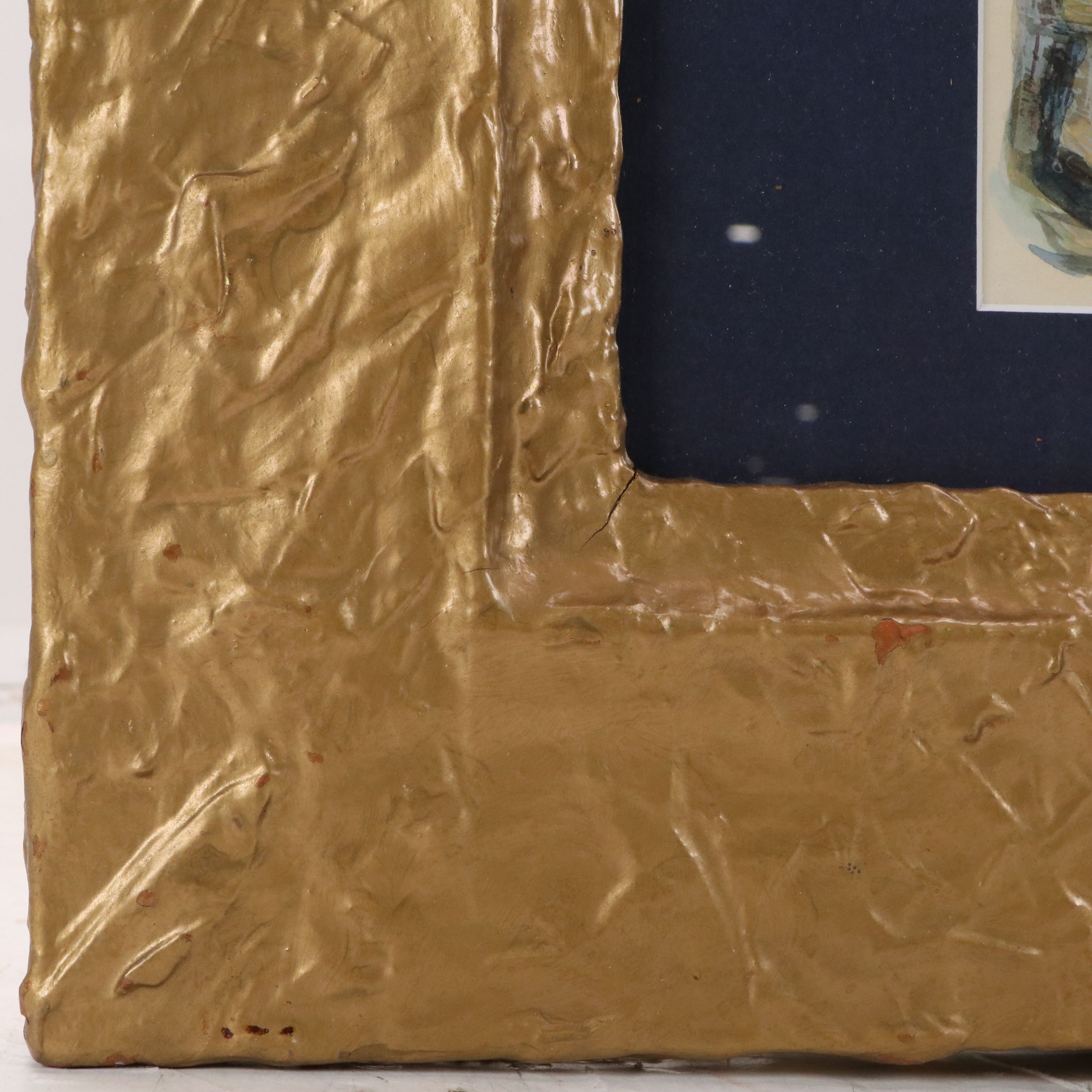 Annie Cardin Gouache Painting "Rue Mouffetard," 20th Century