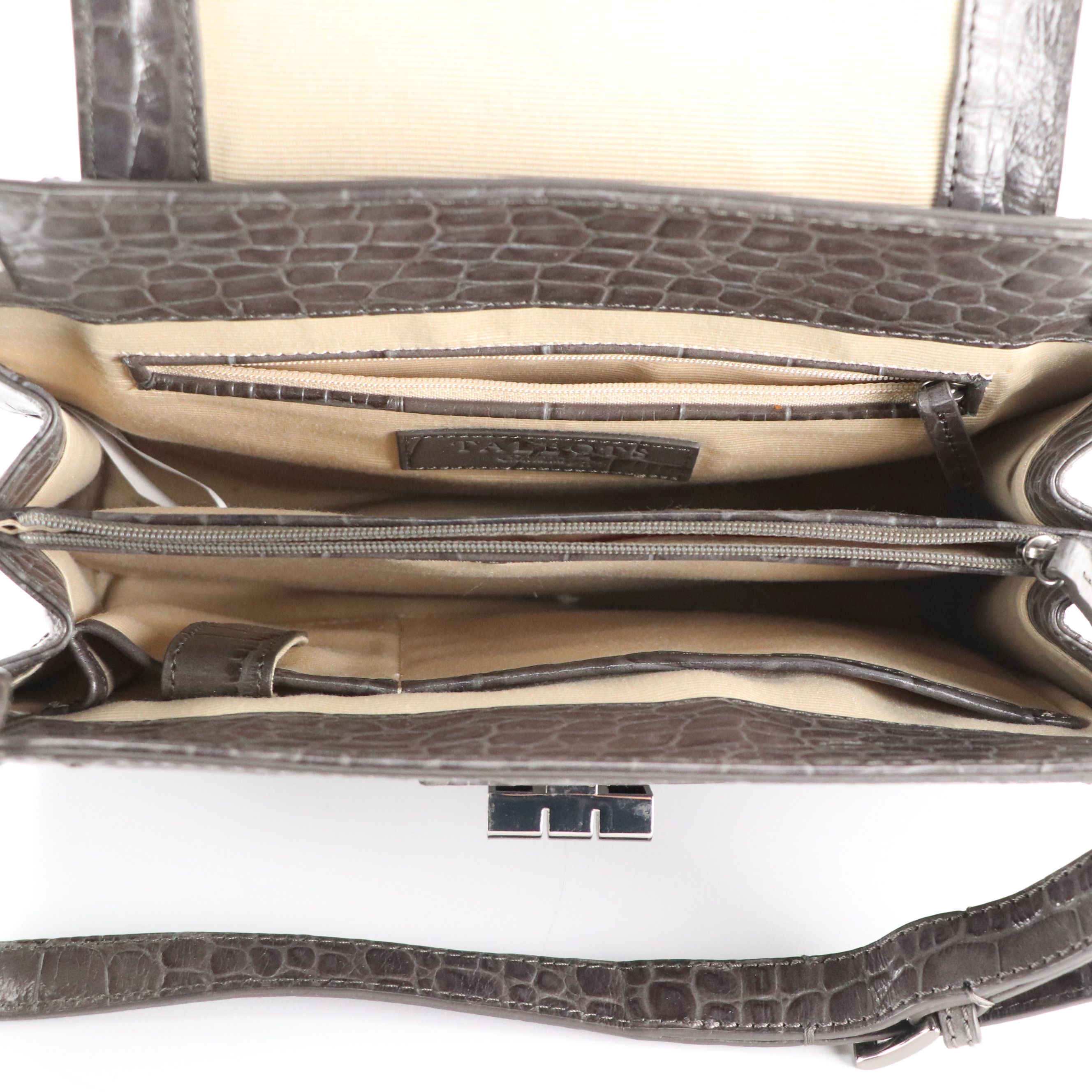 Talbots Grey Croc Embossed Shoulder Bag, Other Vintage Lizardskin Bag, More