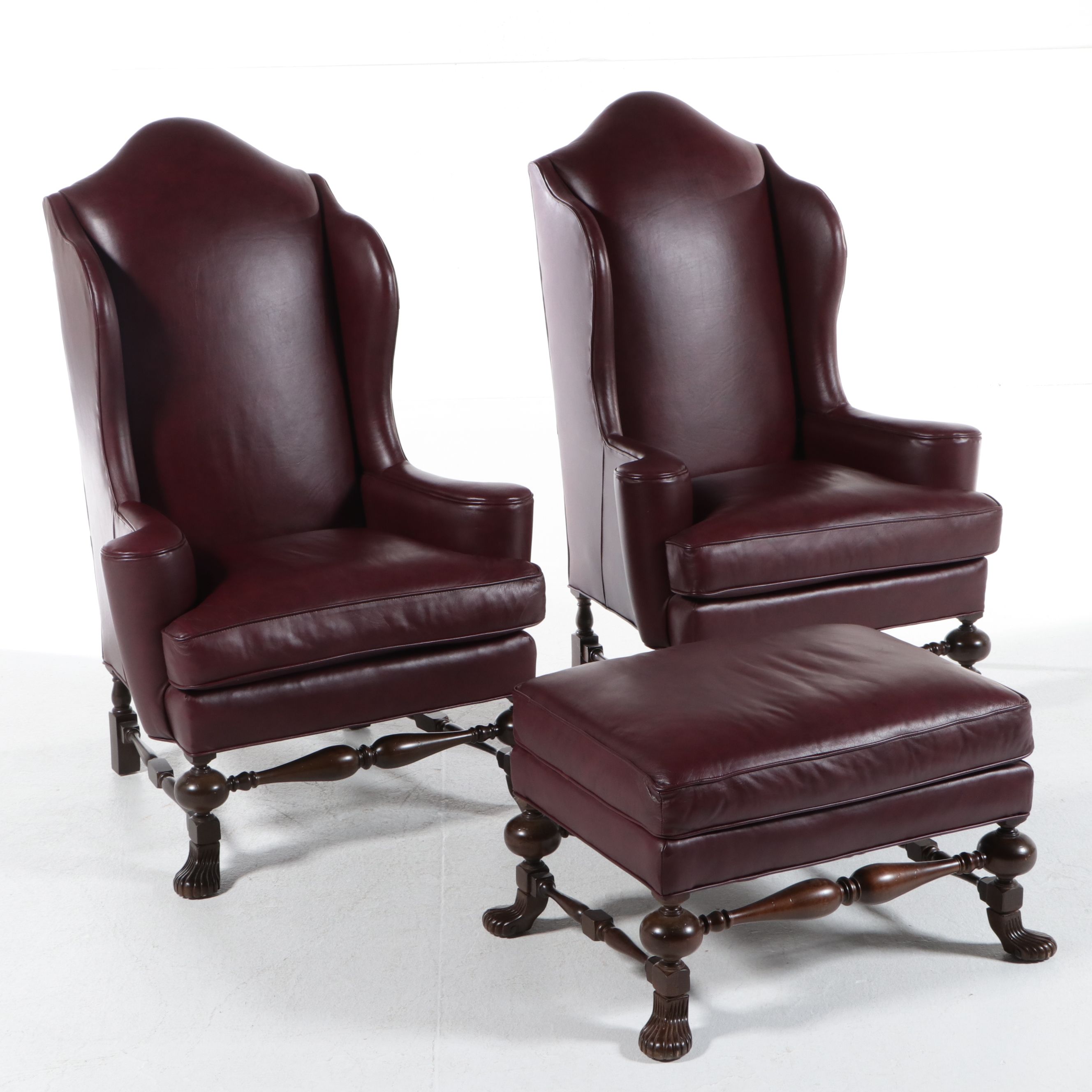Pair of Lexington Furniture "Palmer Home Collection" Leather Armchairs