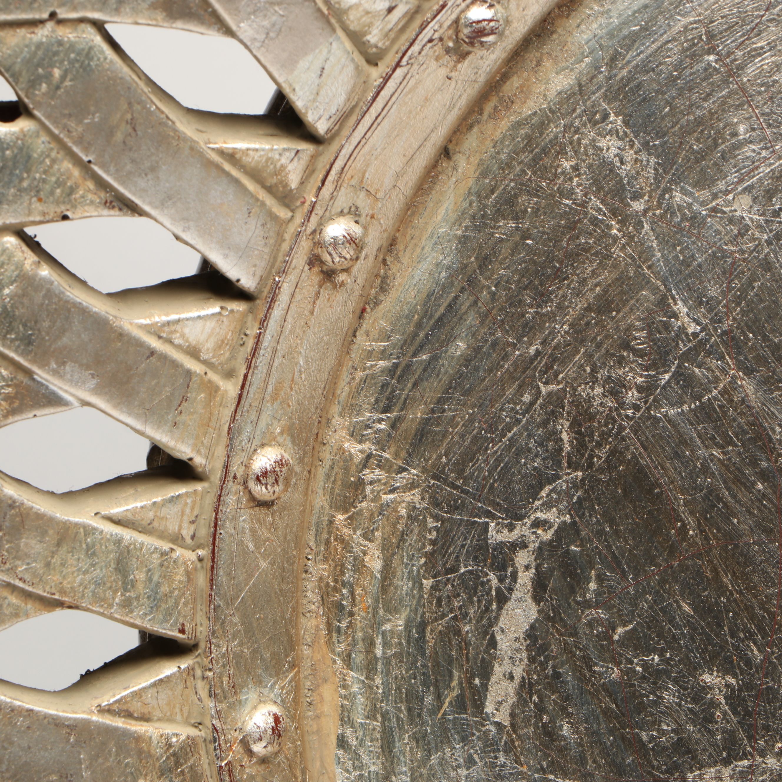 Contemporary Metallic Finish Resin Candle Holders with Lidded Orb and Platter