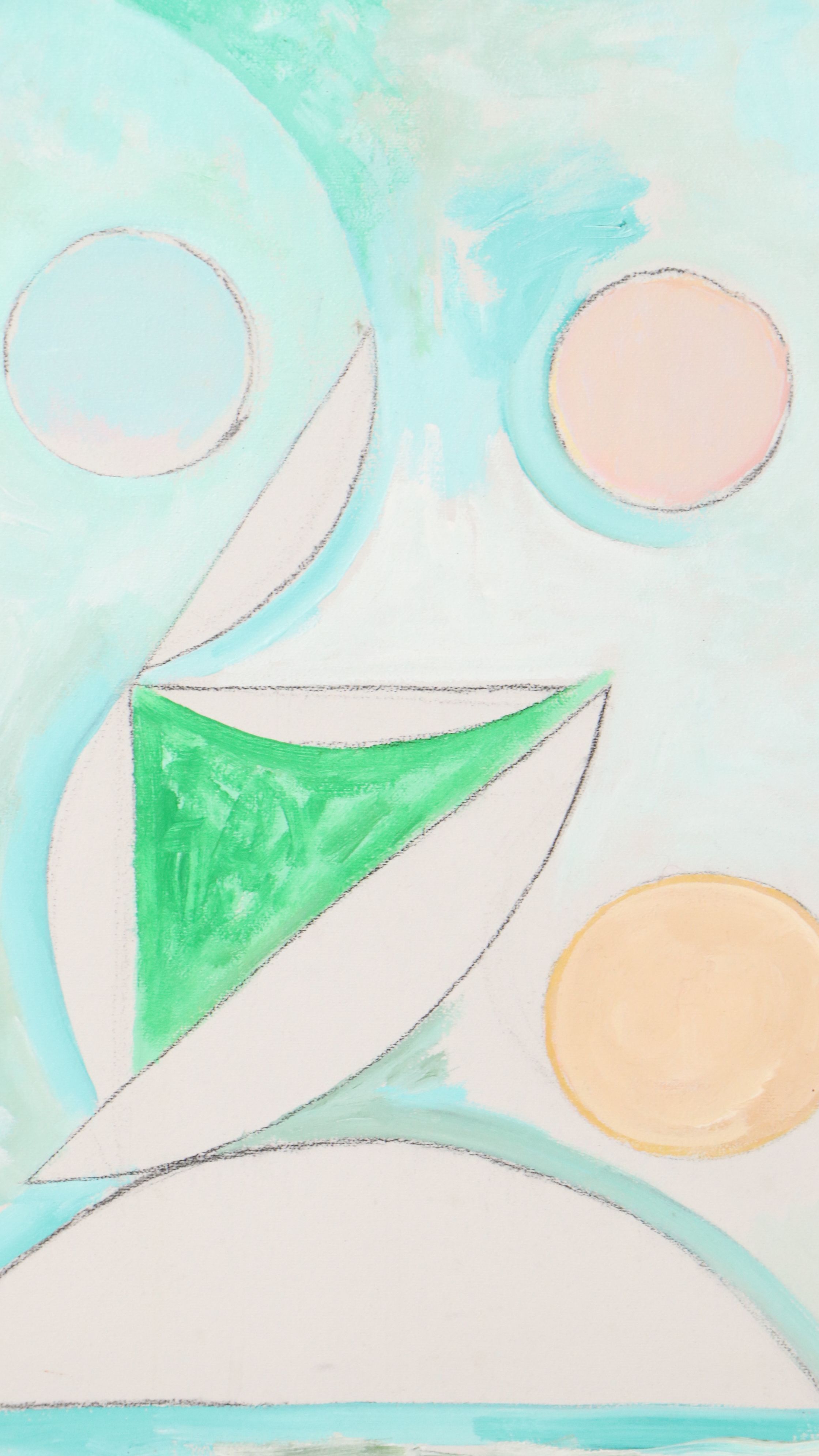 Jack Wolfe Oil on Canvas "Hampshire Triptych," 1981