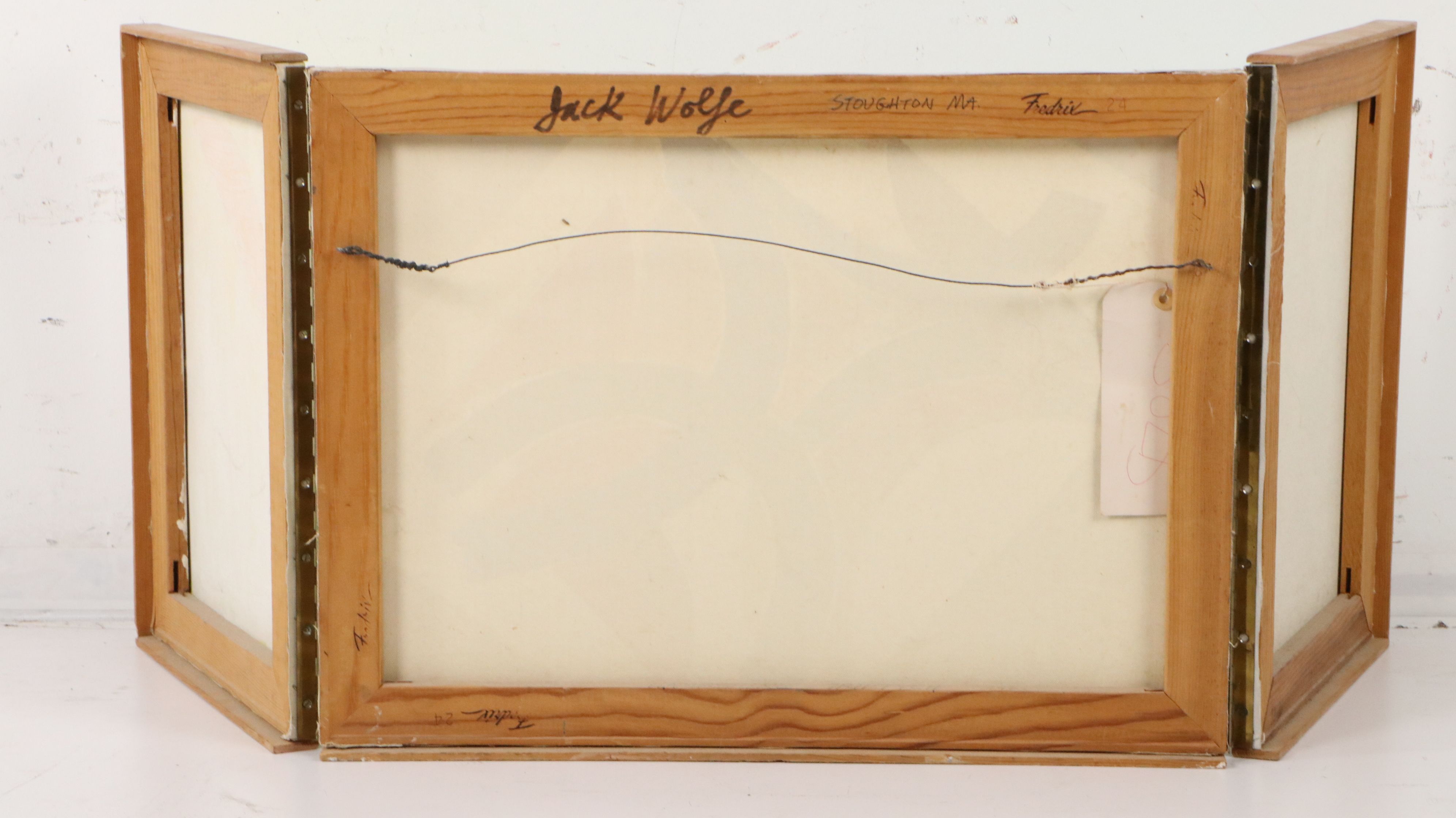 Jack Wolfe Oil on Canvas "Hampshire Triptych," 1981