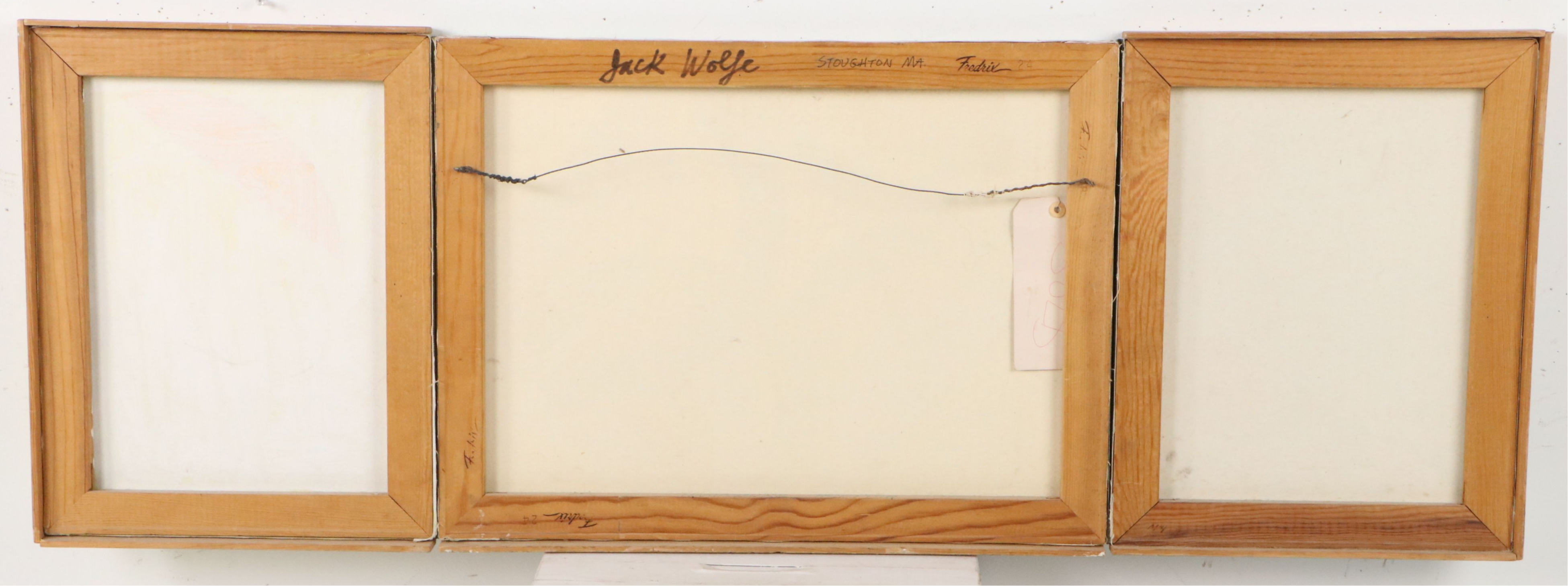 Jack Wolfe Oil on Canvas "Hampshire Triptych," 1981