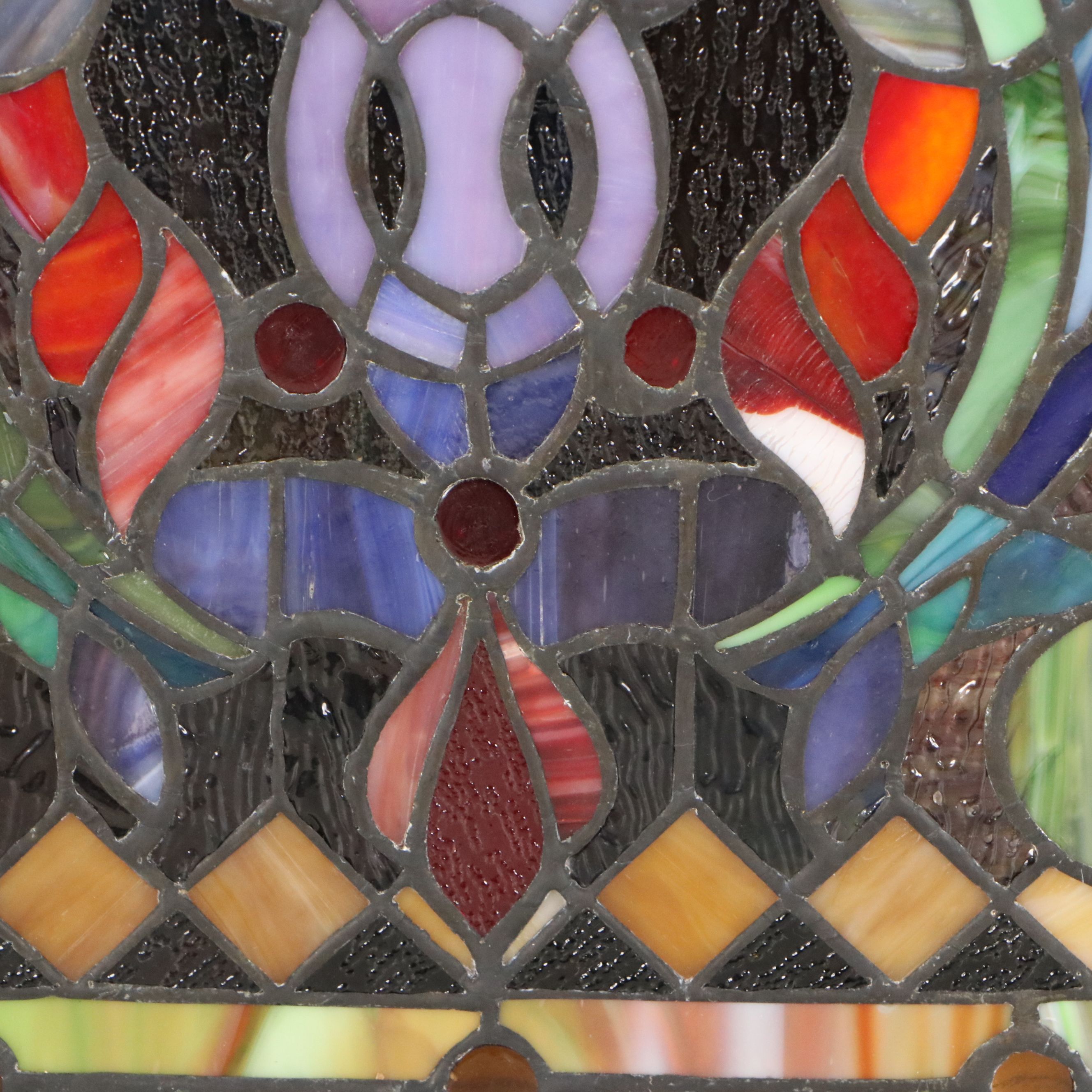 Art Nouveau Style Stained Glass Window Hanging