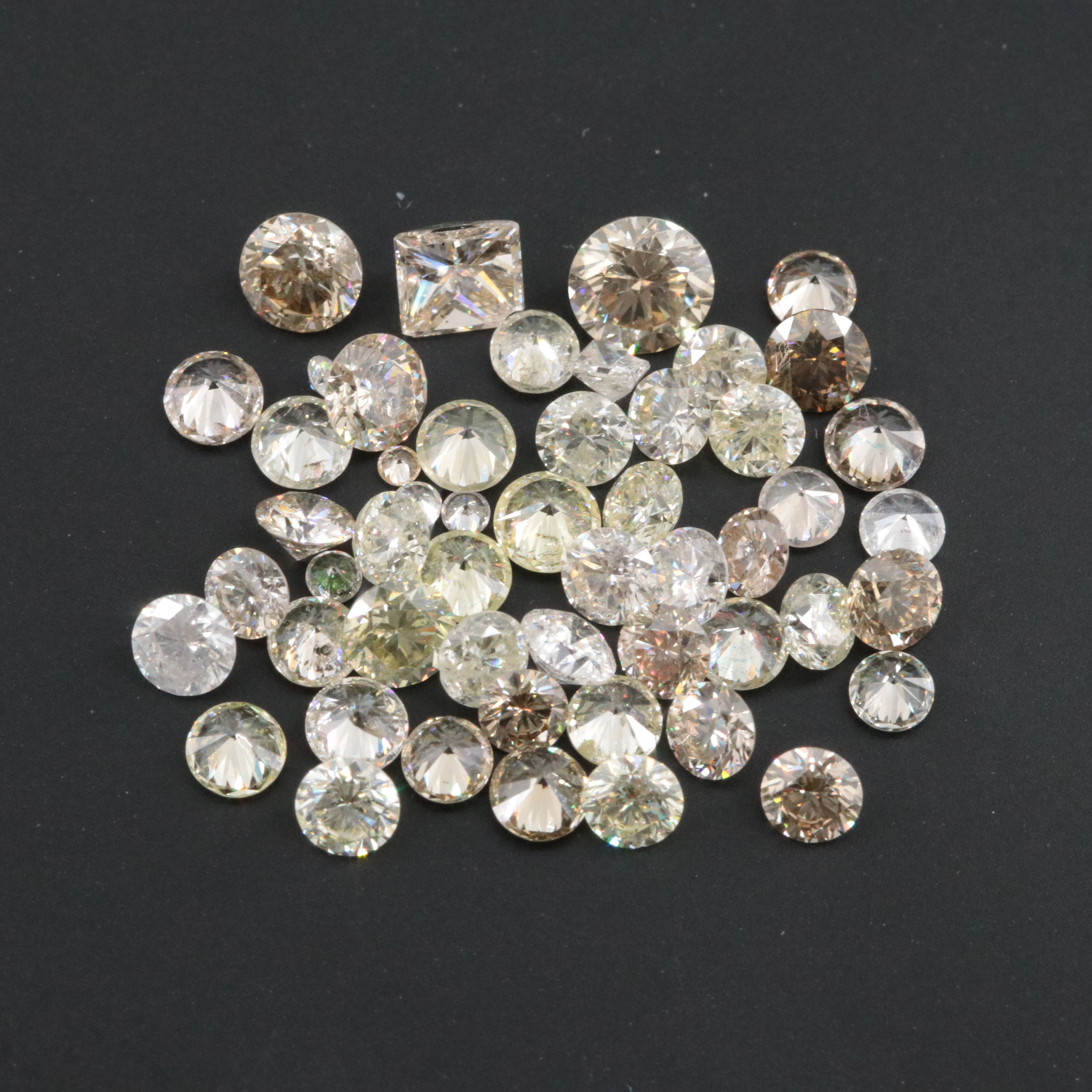 Loose 7.52 CTW Diamond Lot Including Fancy Brown Diamonds