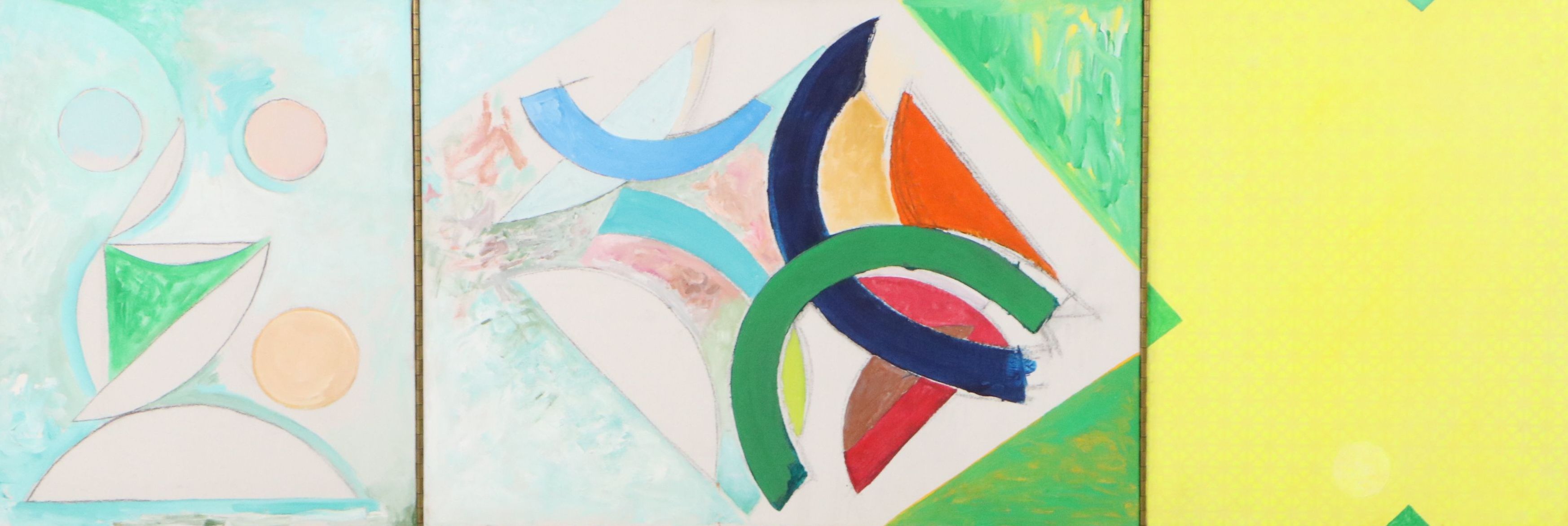 Jack Wolfe Oil on Canvas "Hampshire Triptych," 1981