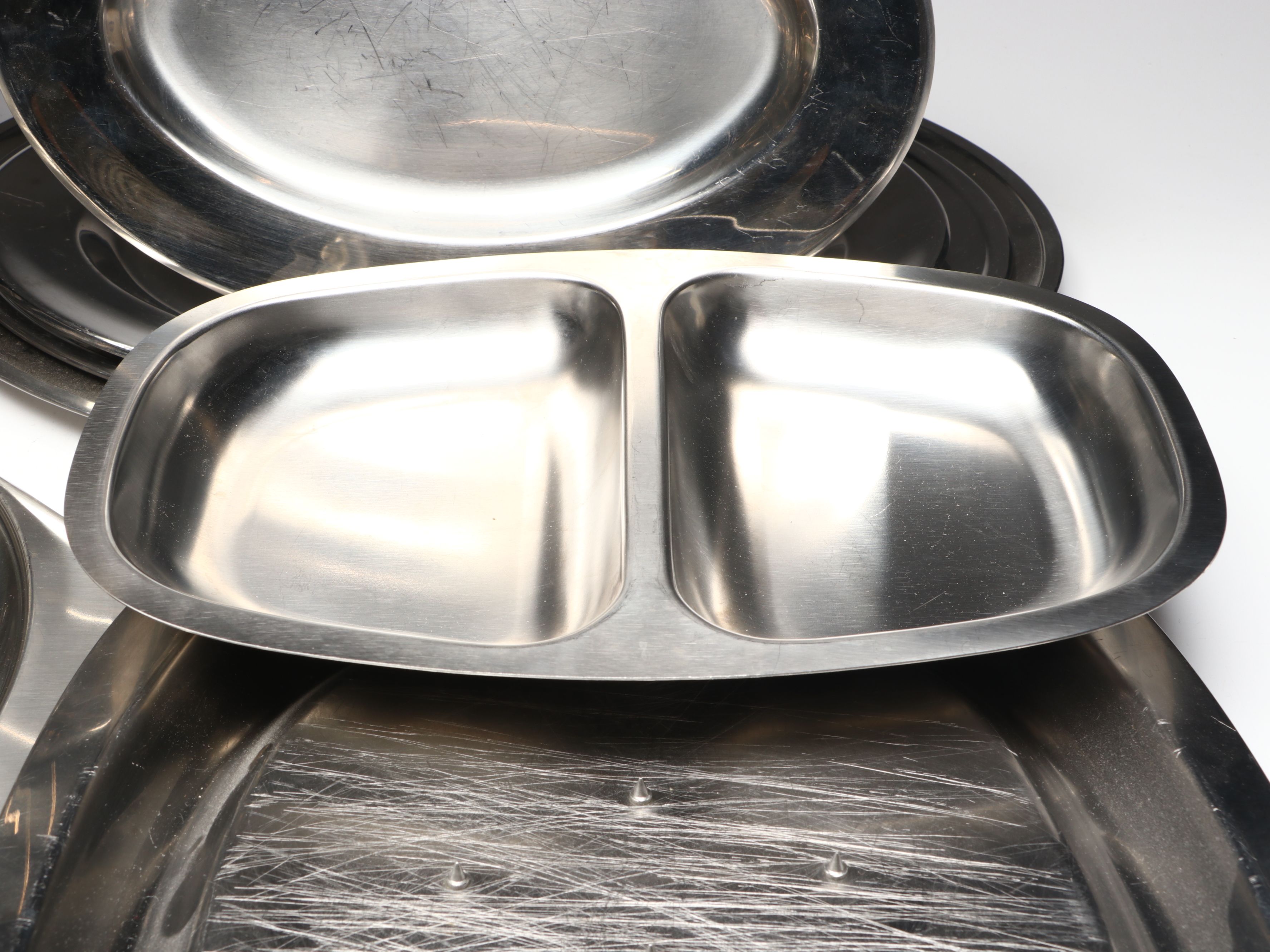 All-Clad Fondue Set, Stainless Steel Trays, and More Metal Serveware