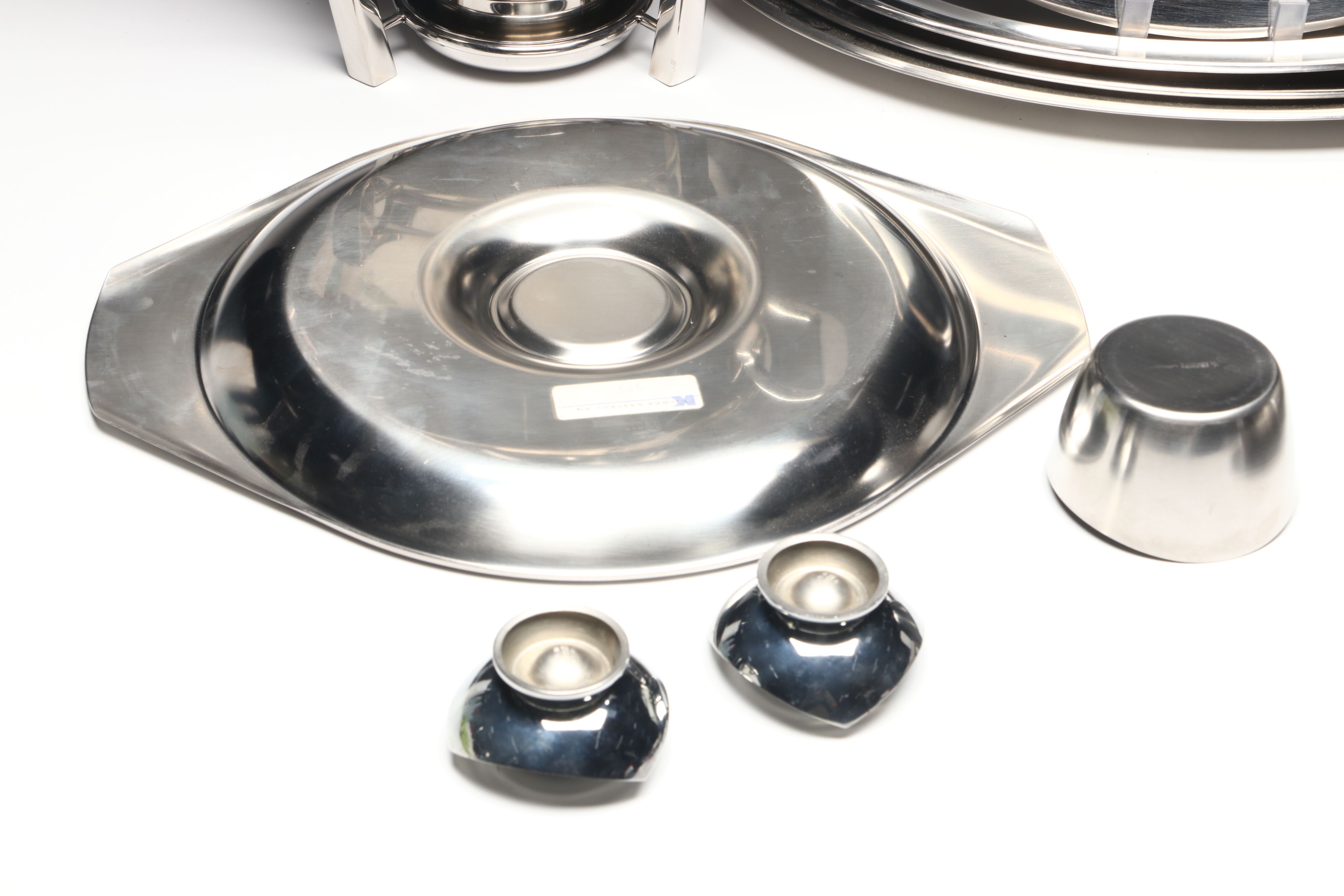 All-Clad Fondue Set, Stainless Steel Trays, and More Metal Serveware