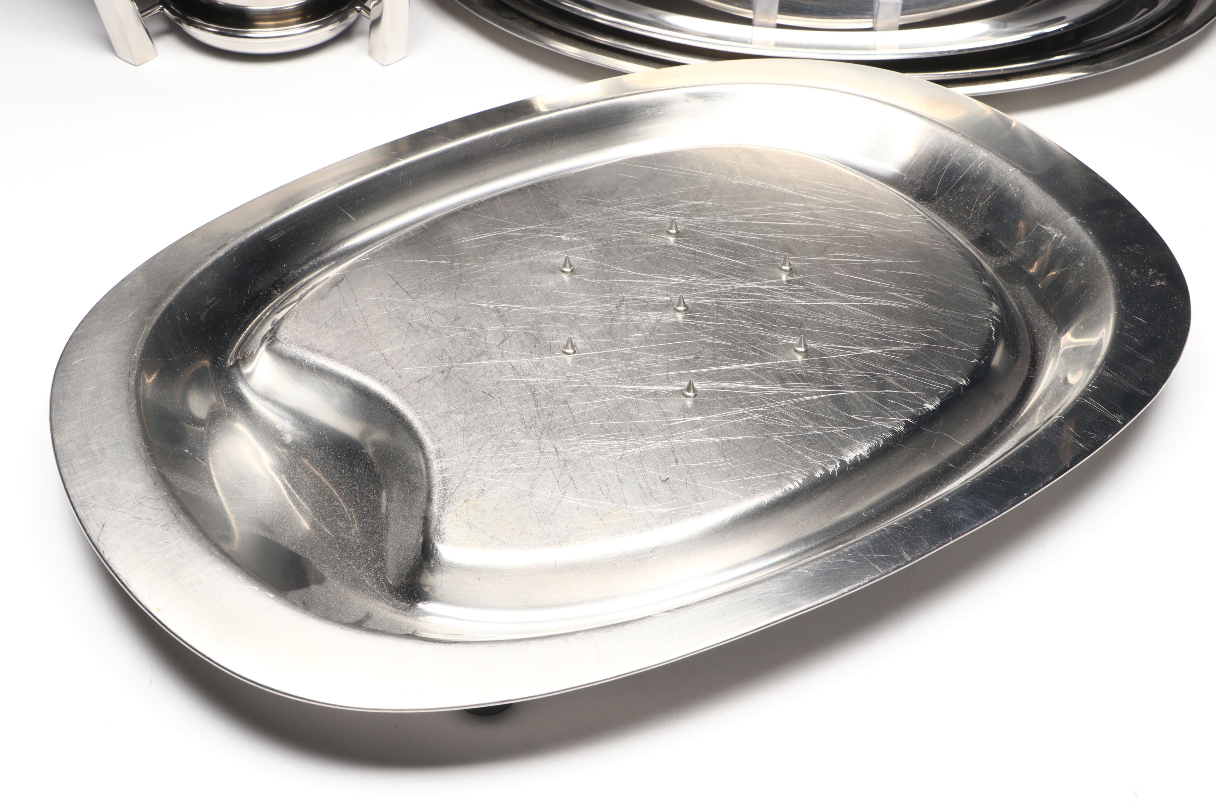 All-Clad Fondue Set, Stainless Steel Trays, and More Metal Serveware