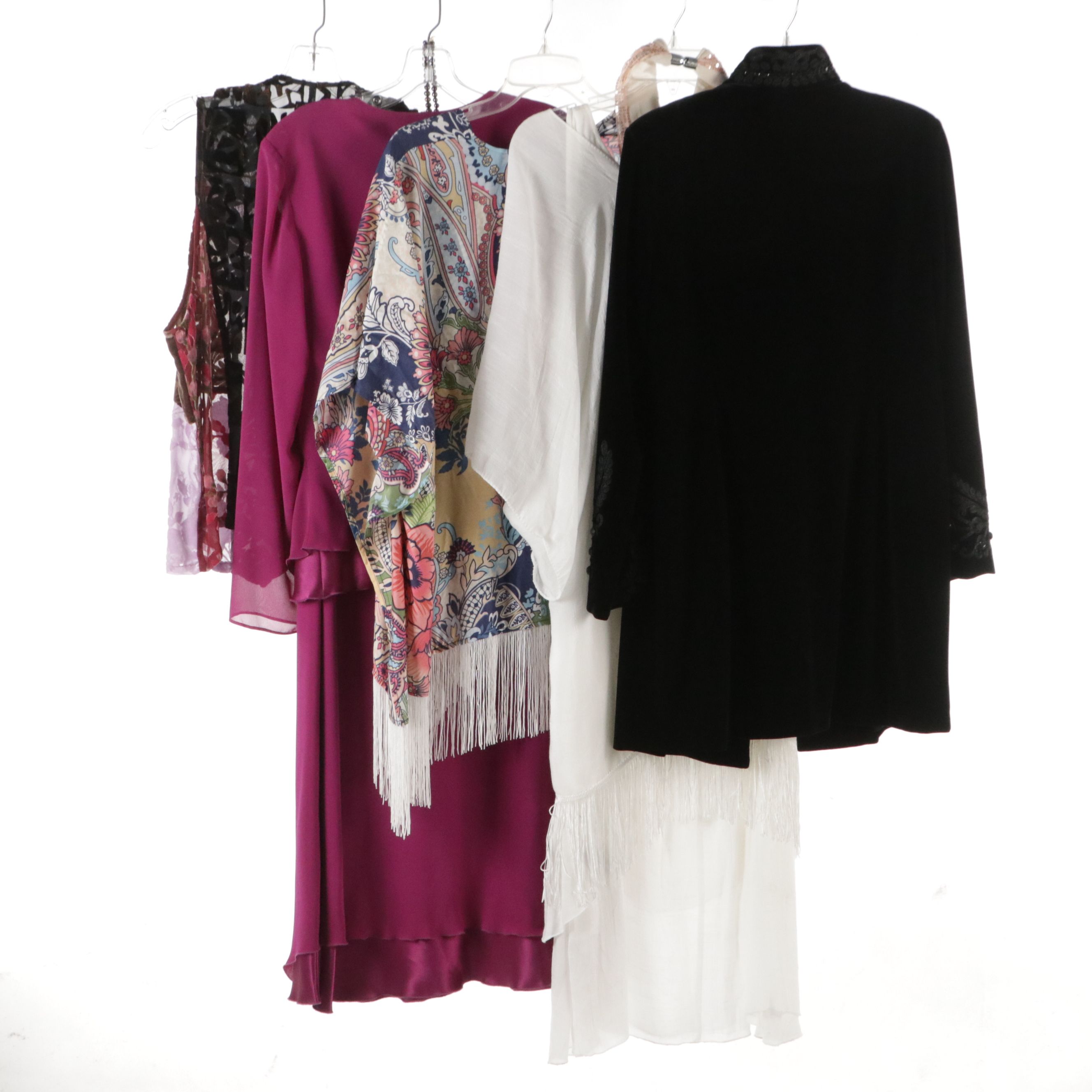 Citron Multicolored Silk Vest, Florentine 2 Piece Skirt Set, Chicos Wrap & More