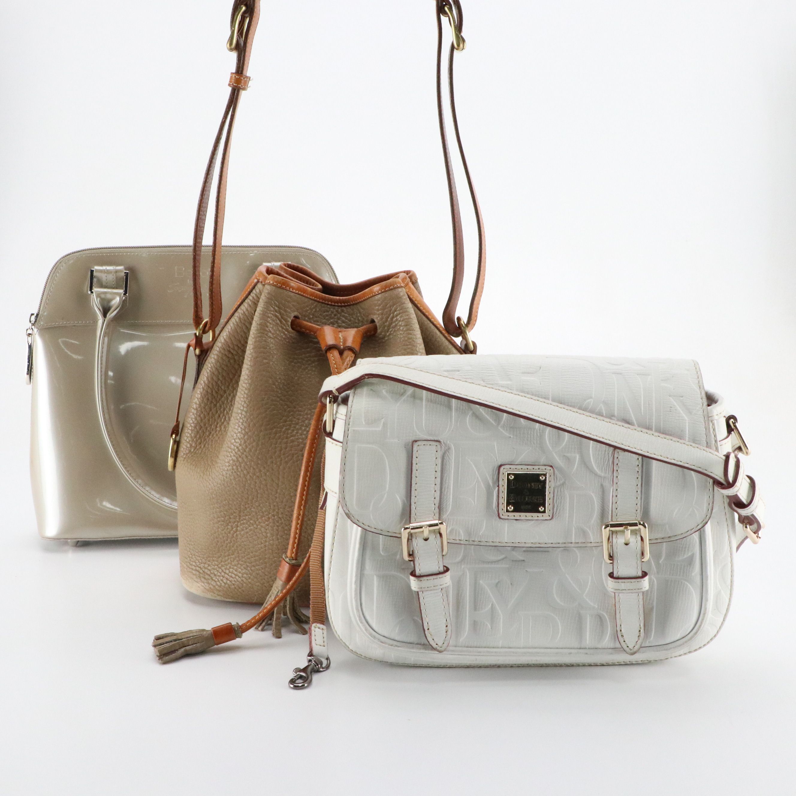 Dooney & Bourke Drawstring Leather Shoulder Bag, Embossed Satchel, Other Bag