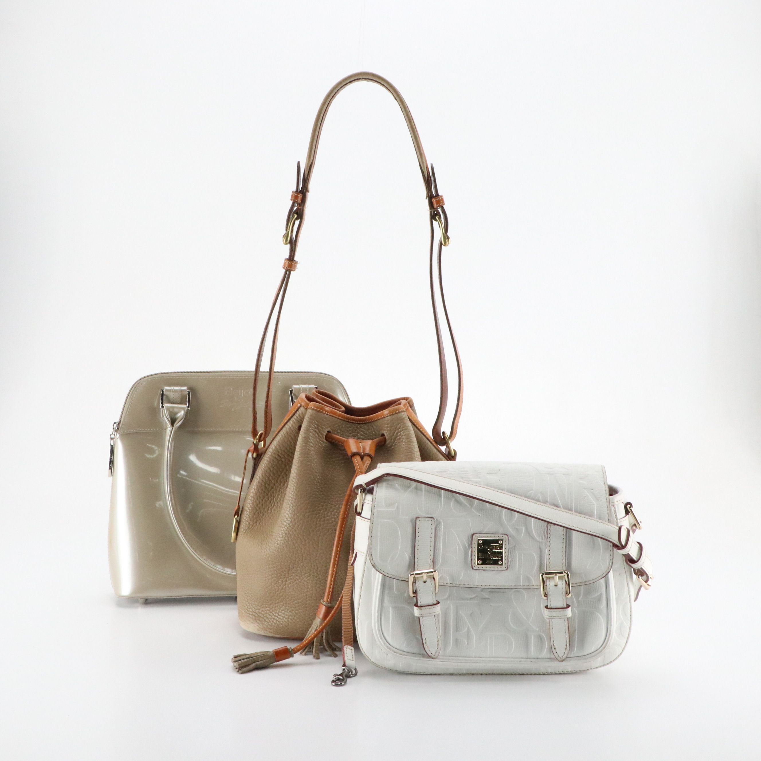 Dooney & Bourke Drawstring Leather Shoulder Bag, Embossed Satchel, Other Bag