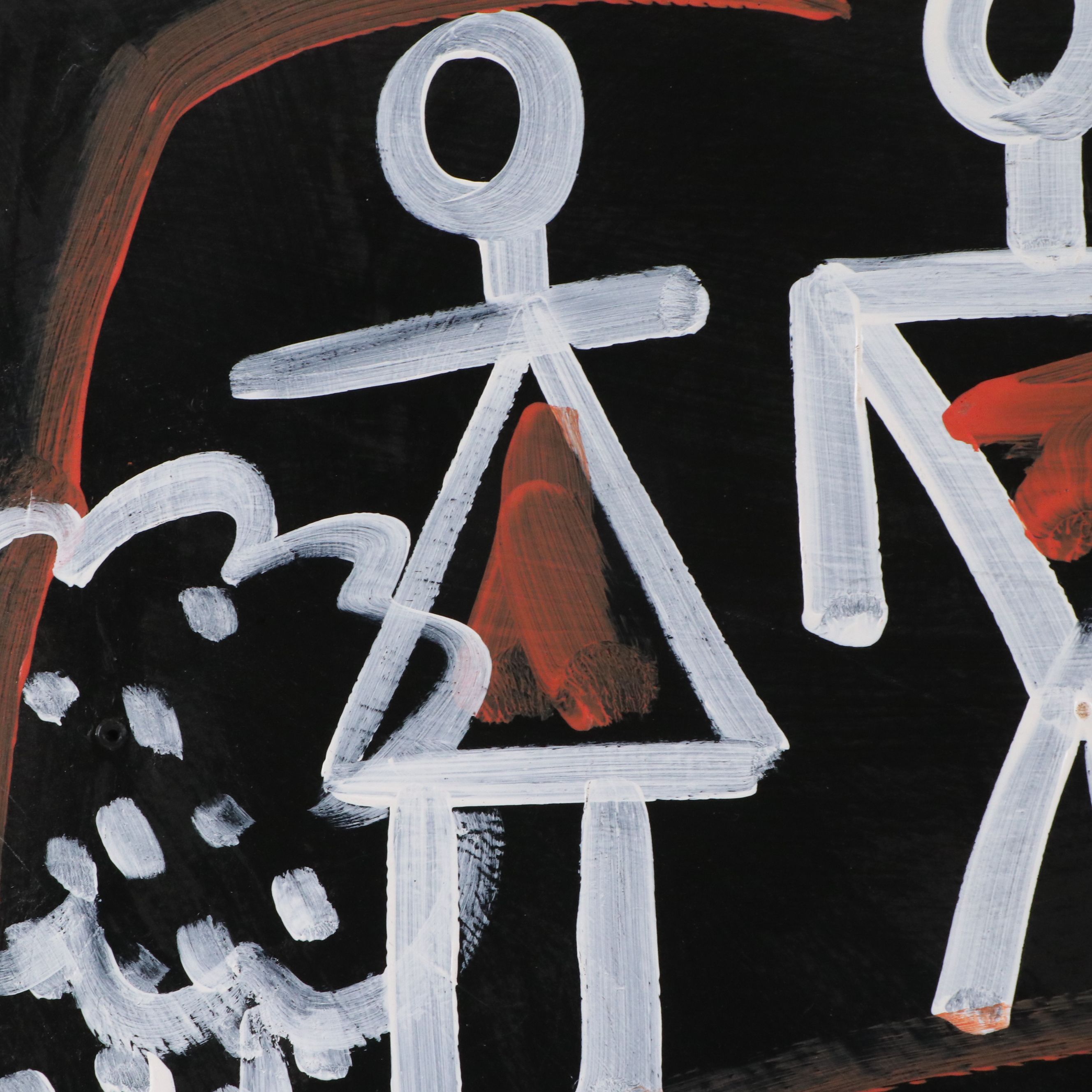 Abiola Idowu Stylized Acrylic Painting "Reproduction," 21st Century