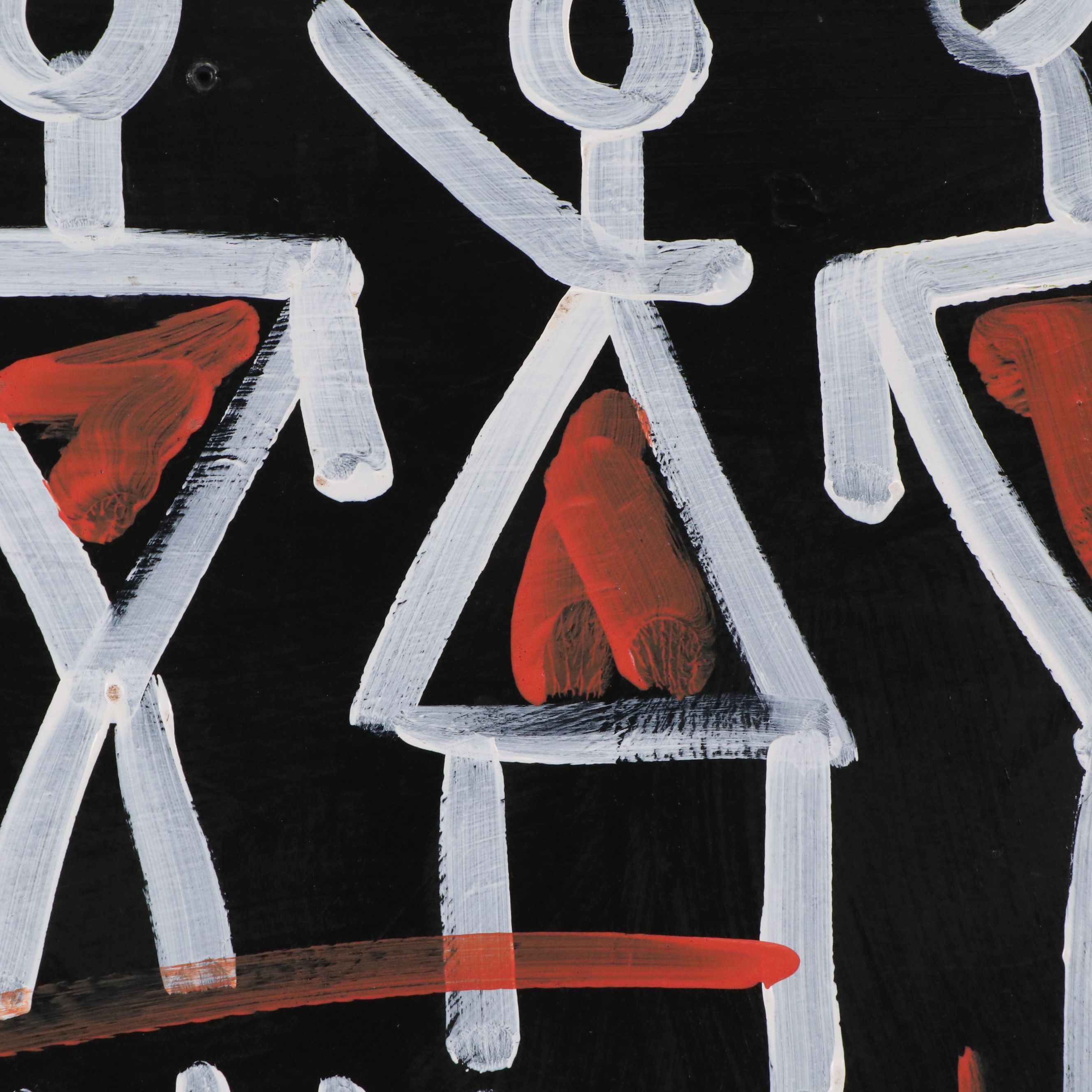 Abiola Idowu Stylized Acrylic Painting "Reproduction," 21st Century