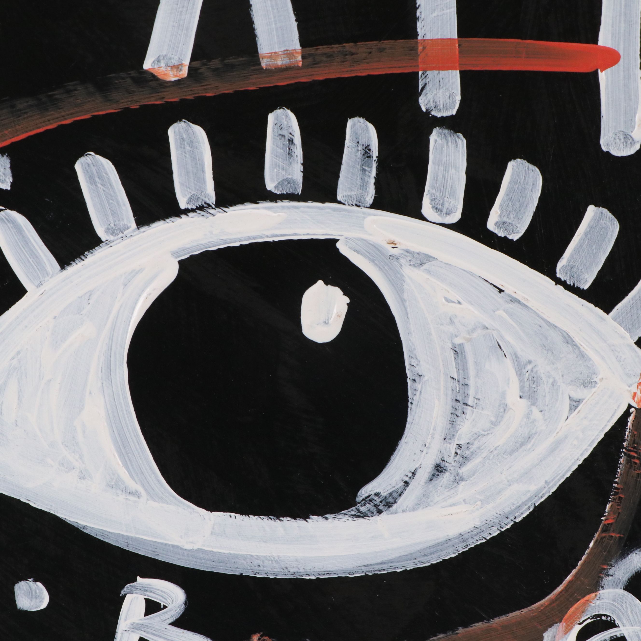 Abiola Idowu Stylized Acrylic Painting "Reproduction," 21st Century