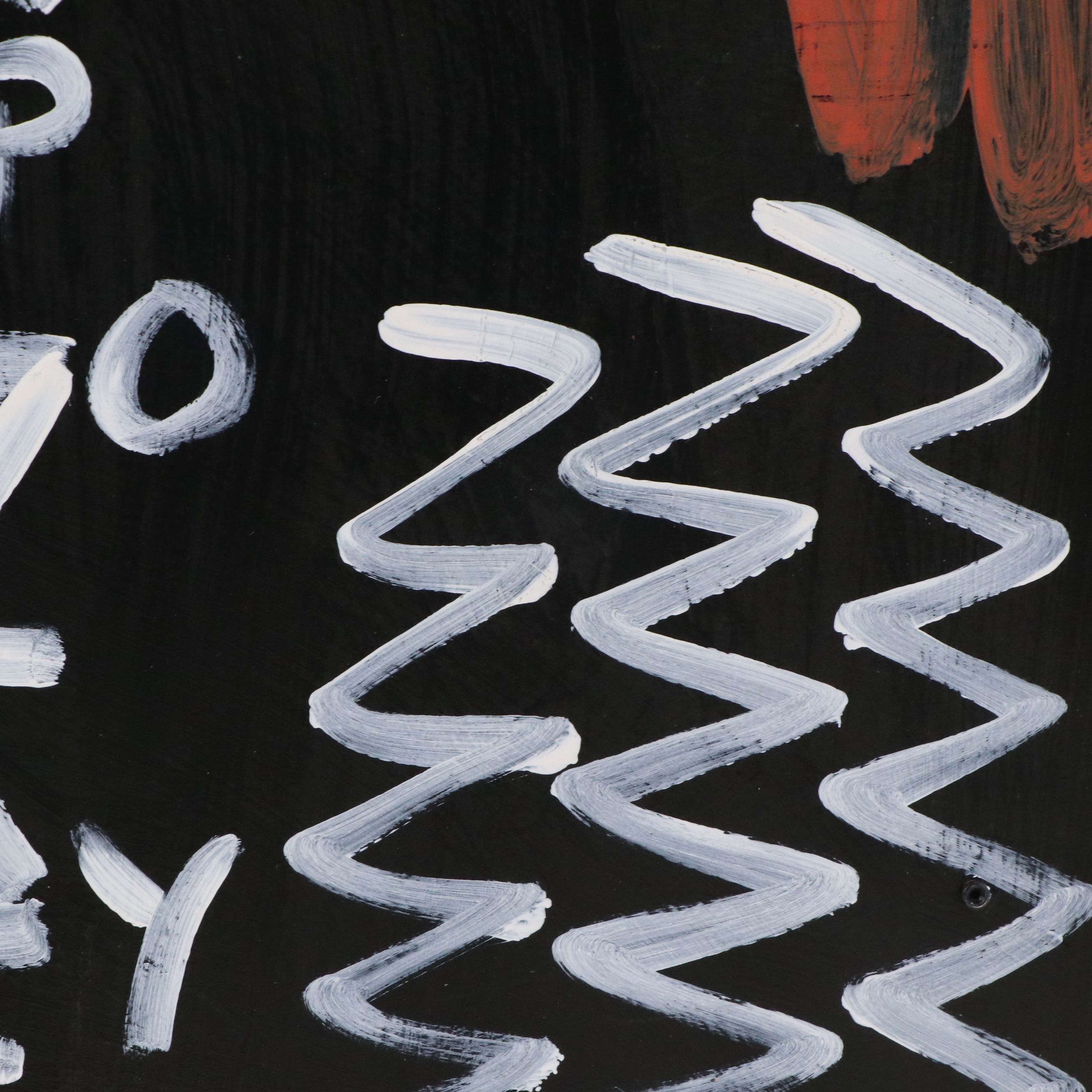 Abiola Idowu Stylized Acrylic Painting "In the Beginning," 21st Century