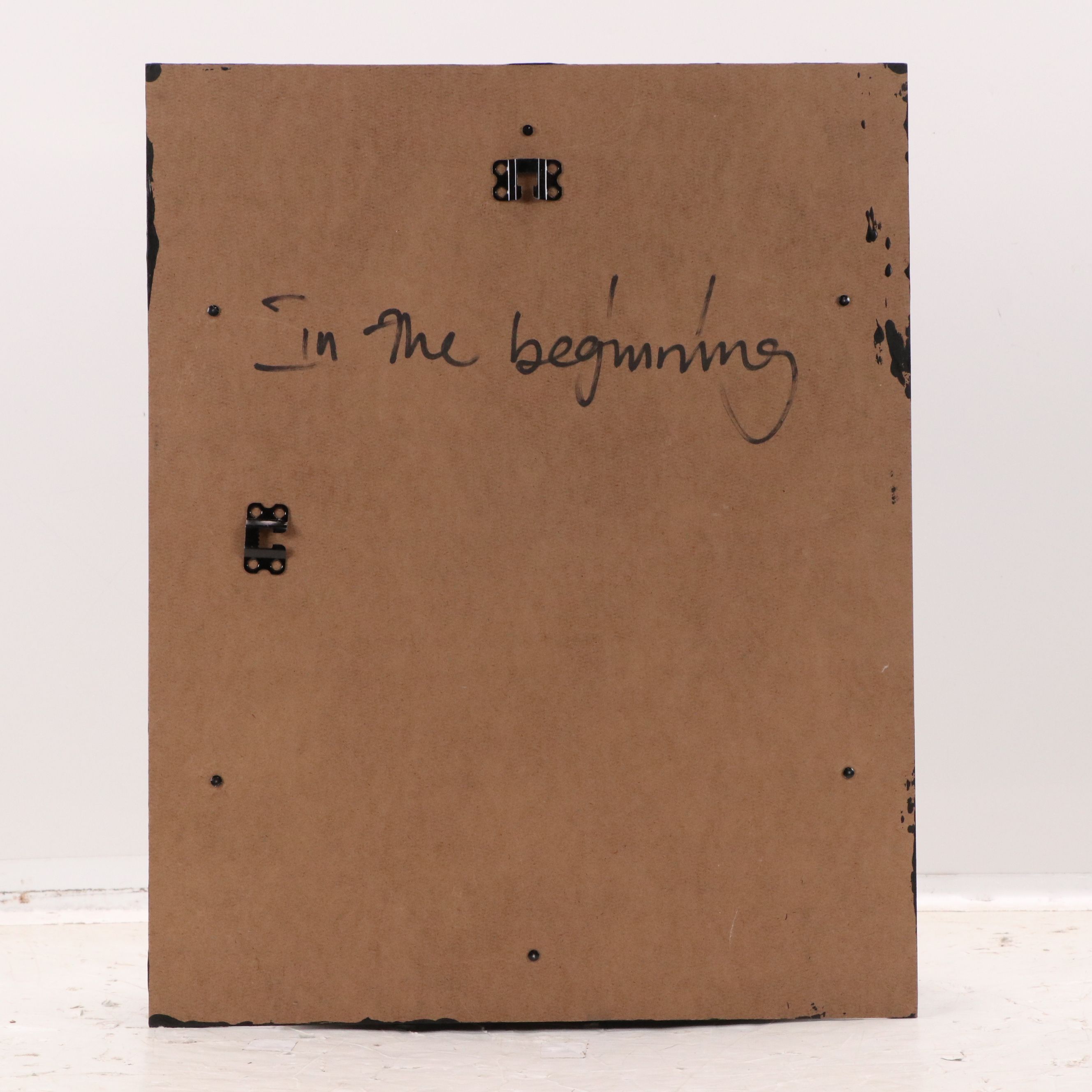 Abiola Idowu Stylized Acrylic Painting "In the Beginning," 21st Century