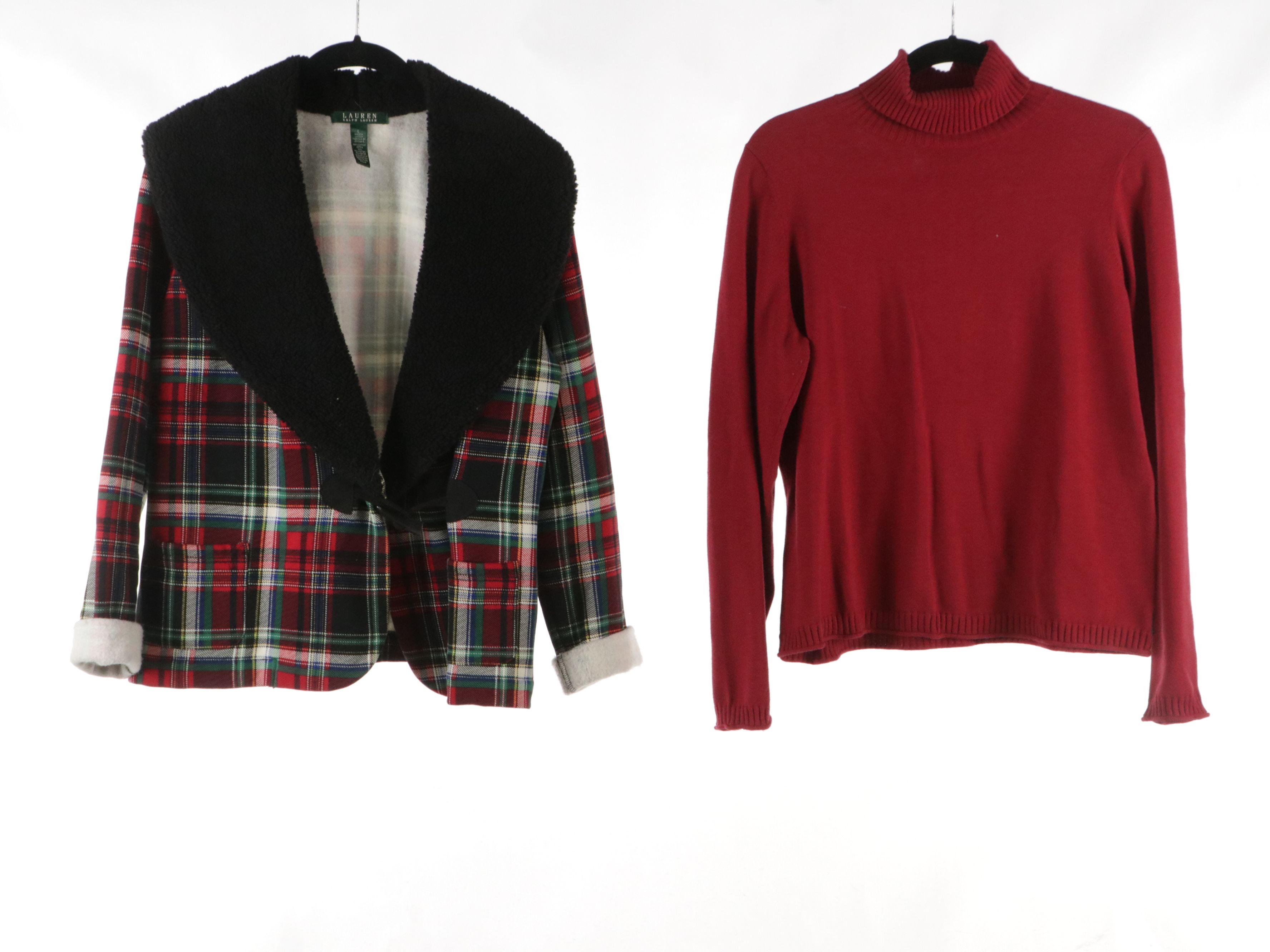 Lauren Ralph Lauren Plaid Toggle-Front Coat, Wool Midi Skirt, Ski Sweater, More