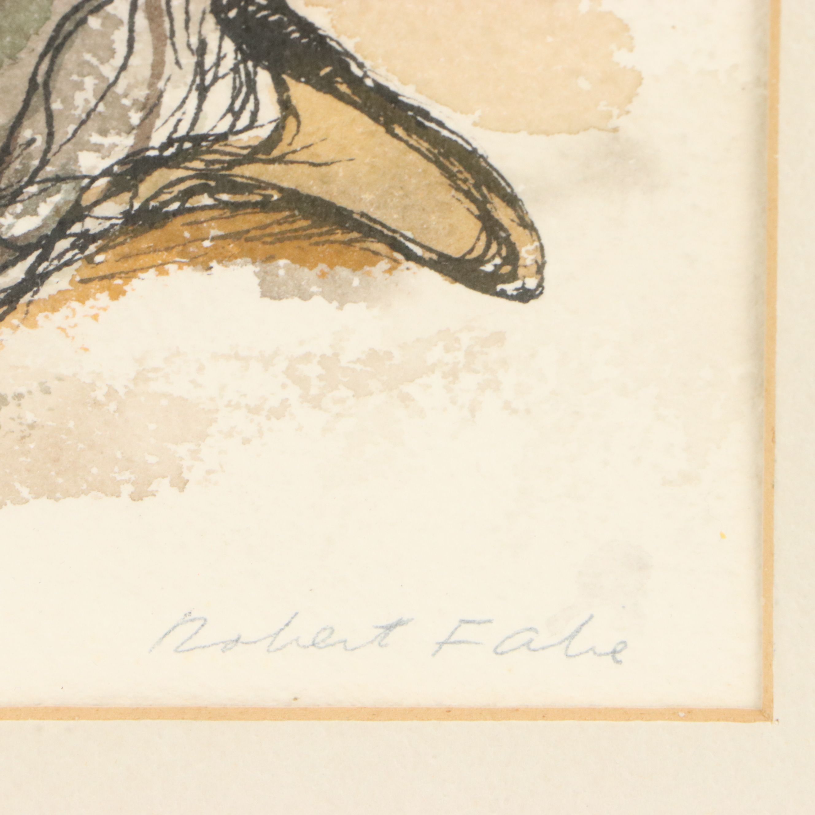 Robert Fabe Watercolor Painting of Fishwife, Mid-20th Century