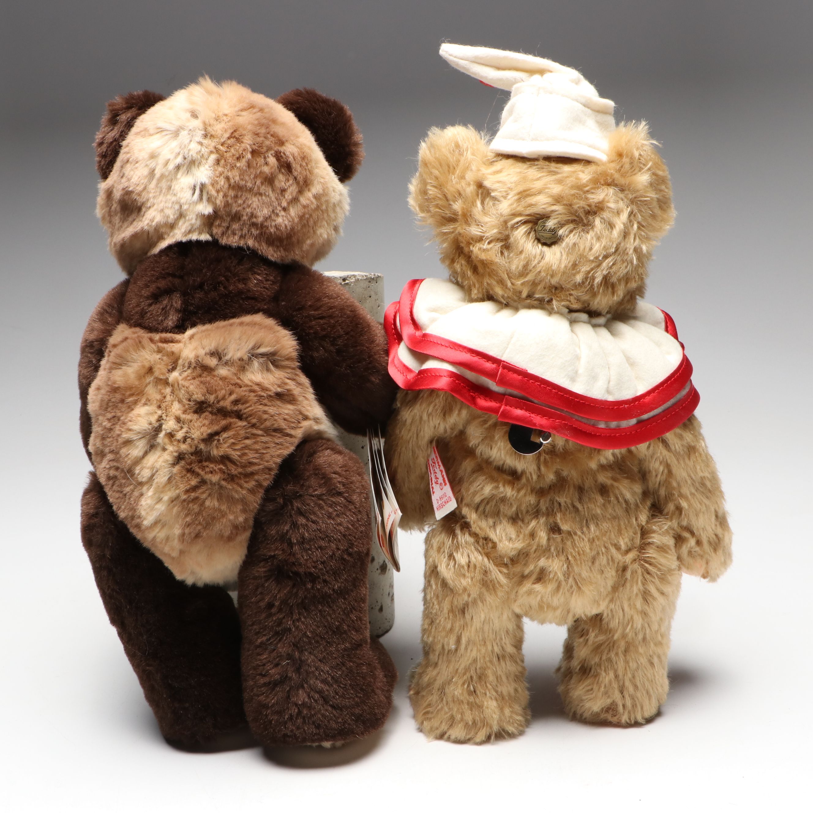 Hermann Wind-Up Special Edition Clown Teddy with Steiff "Moritz" Panda Bear