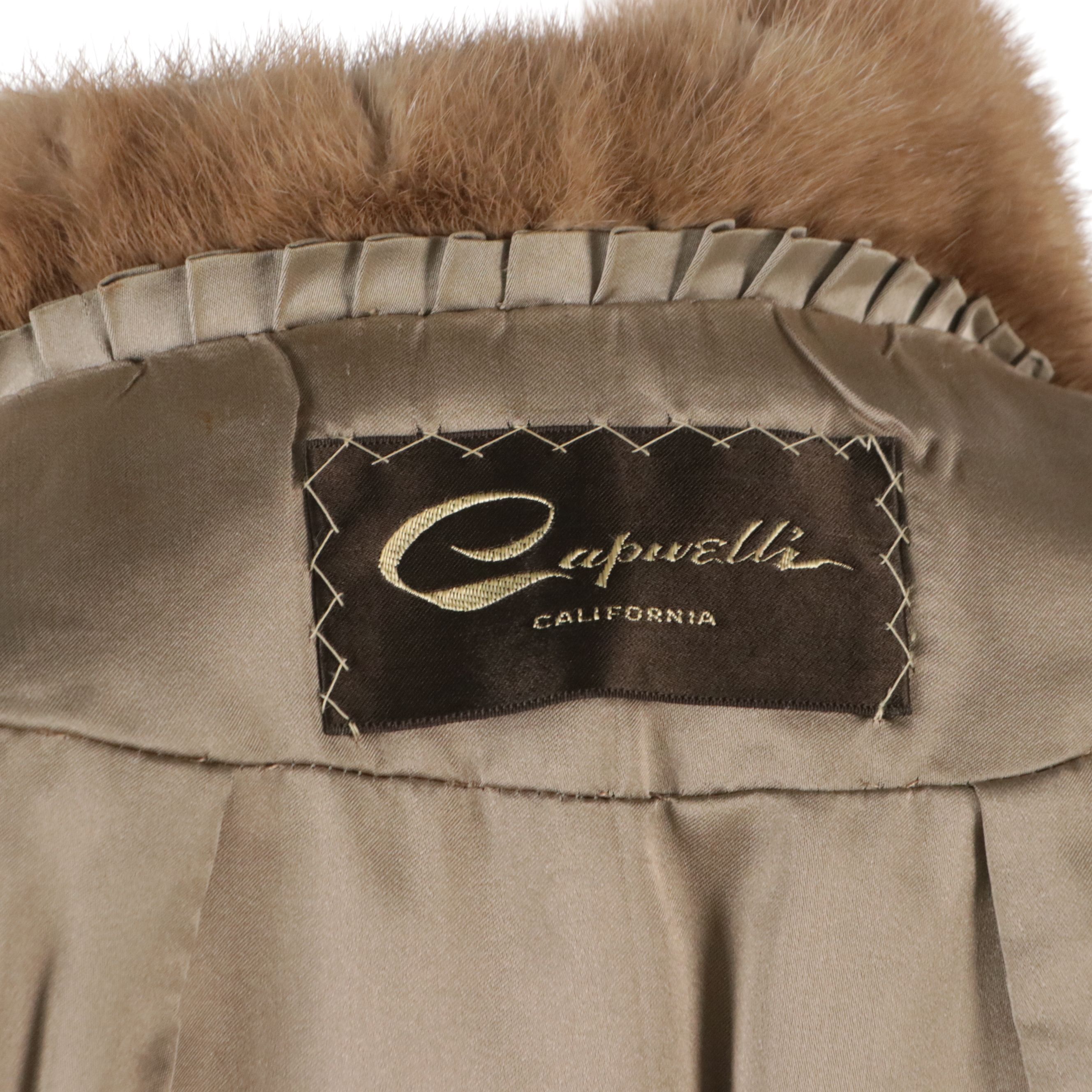 Pastel Mink Fur Stroller Coat from Capwell's California