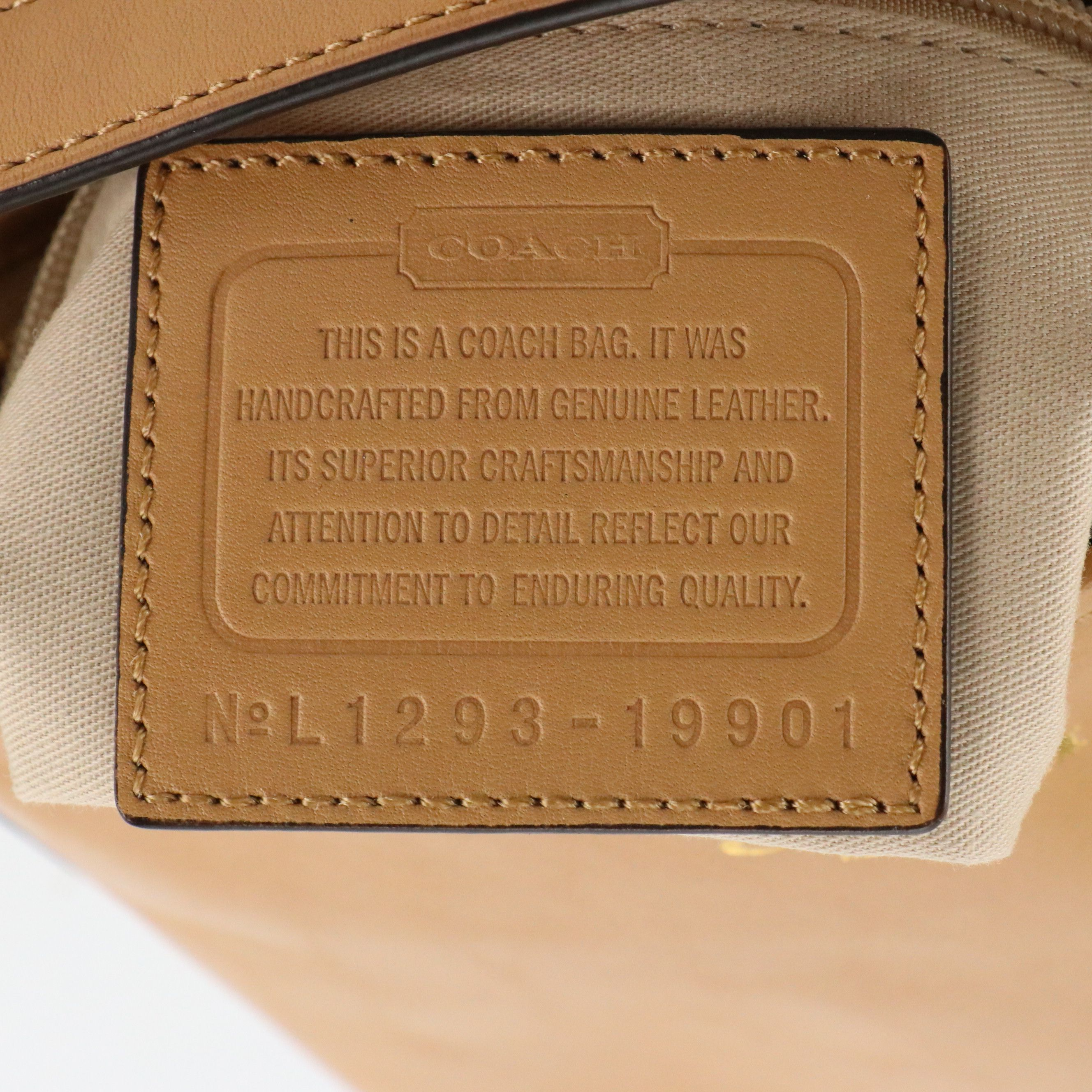 Coach Mini Legacy Duffel Crossbody Bag in Smooth Beige Leather