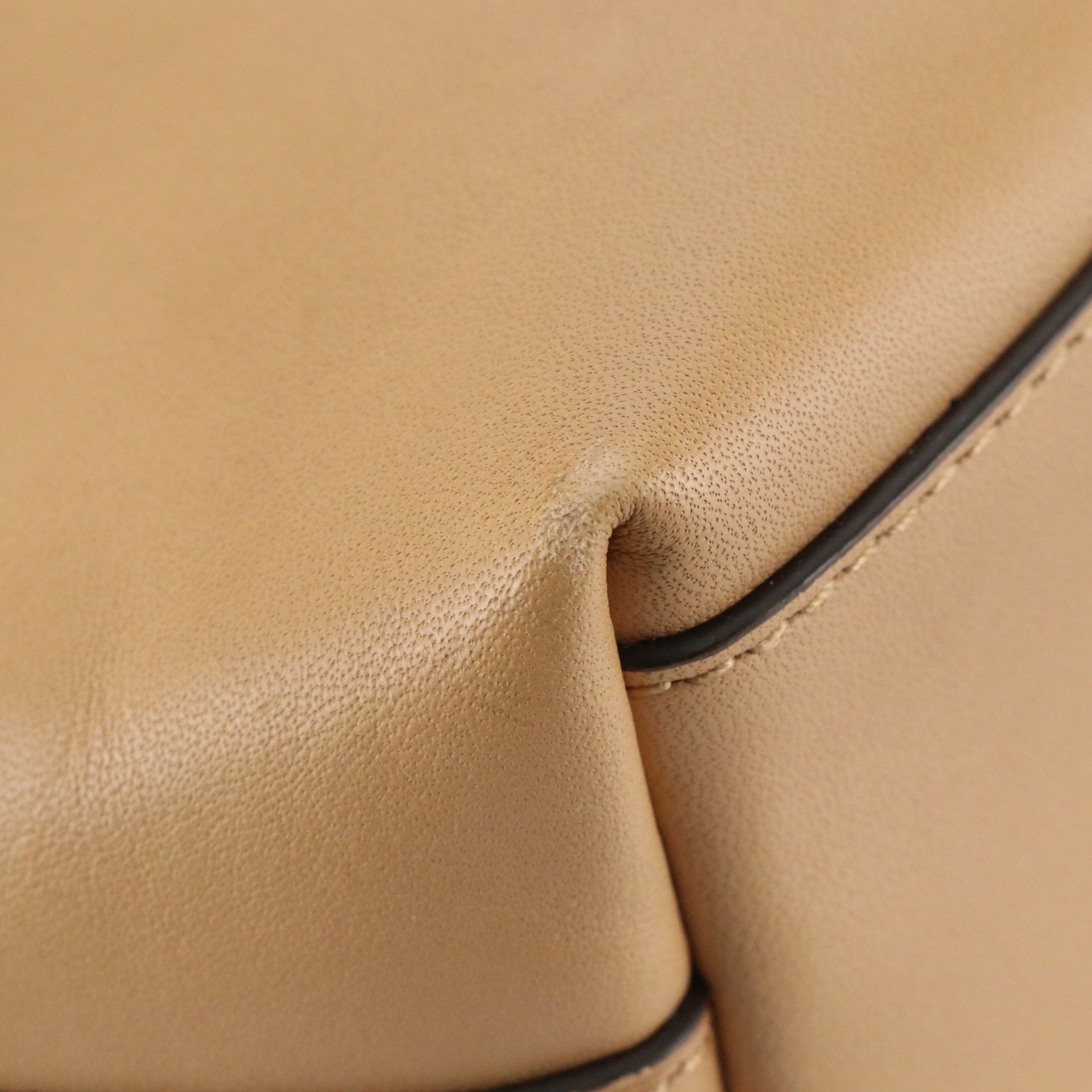 Coach Mini Legacy Duffel Crossbody Bag in Smooth Beige Leather