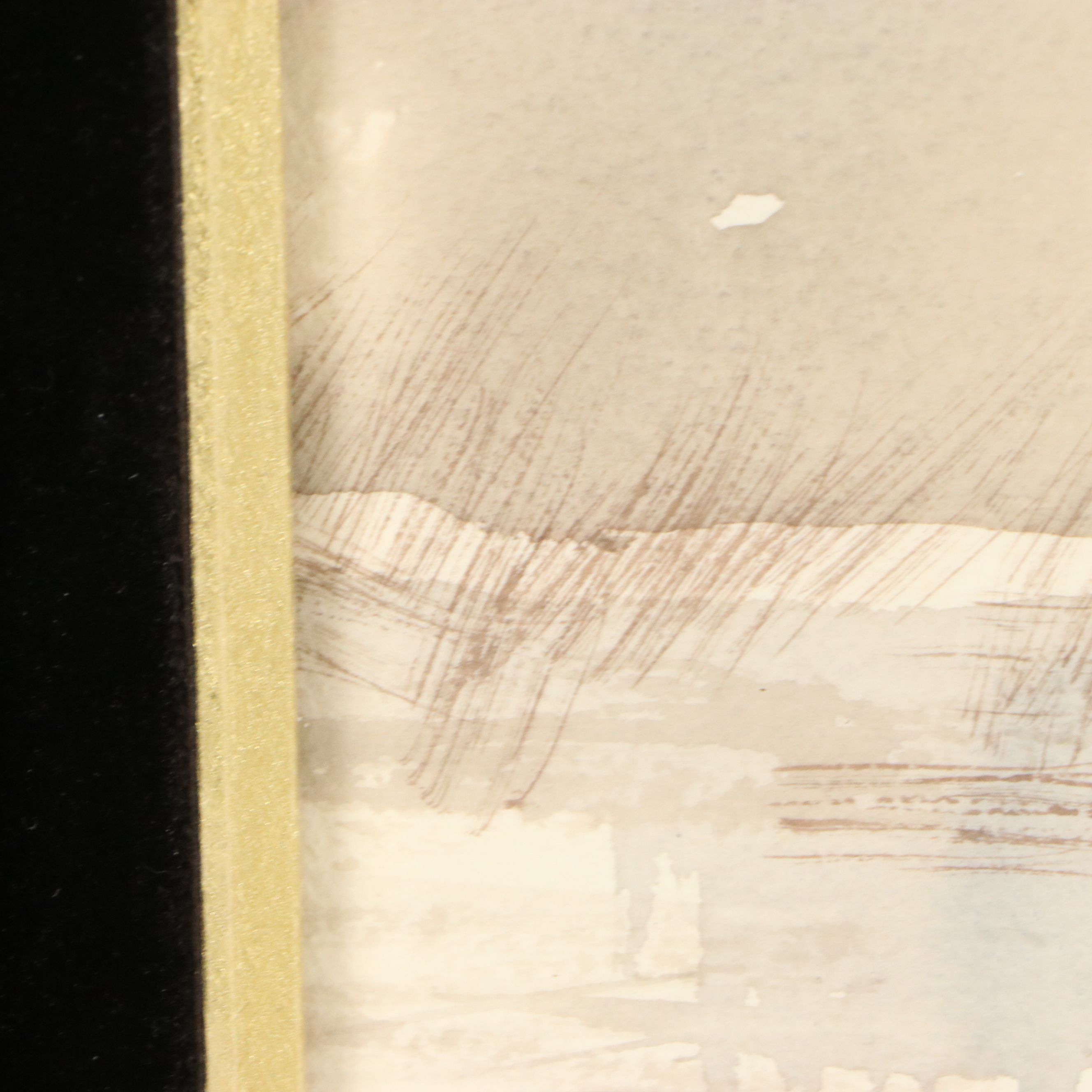 Robert Fabe Watercolor Painting of Rainy Day with Children, Mid-20th Century