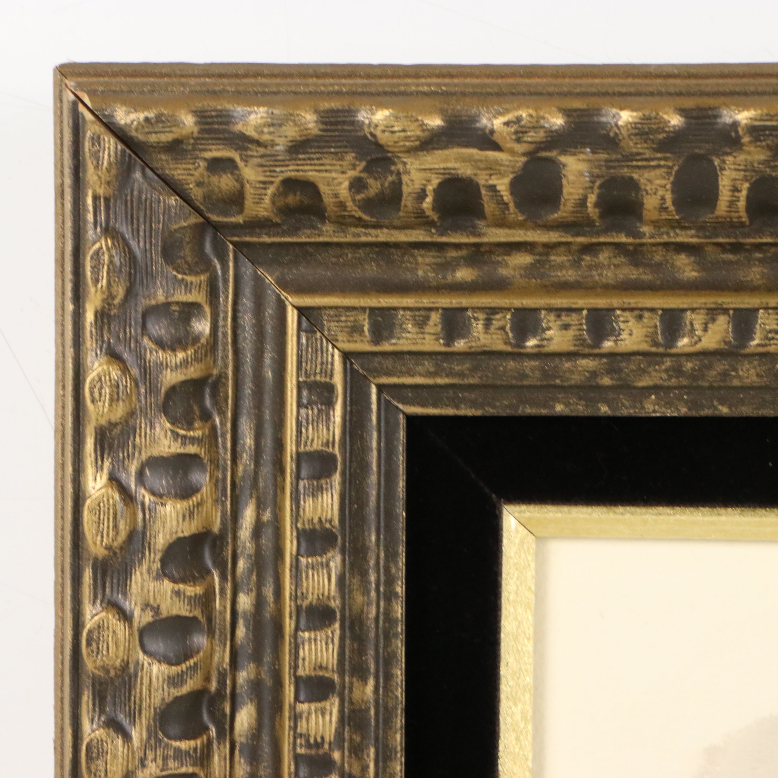 Robert Fabe Watercolor Painting of Rainy Day with Children, Mid-20th Century