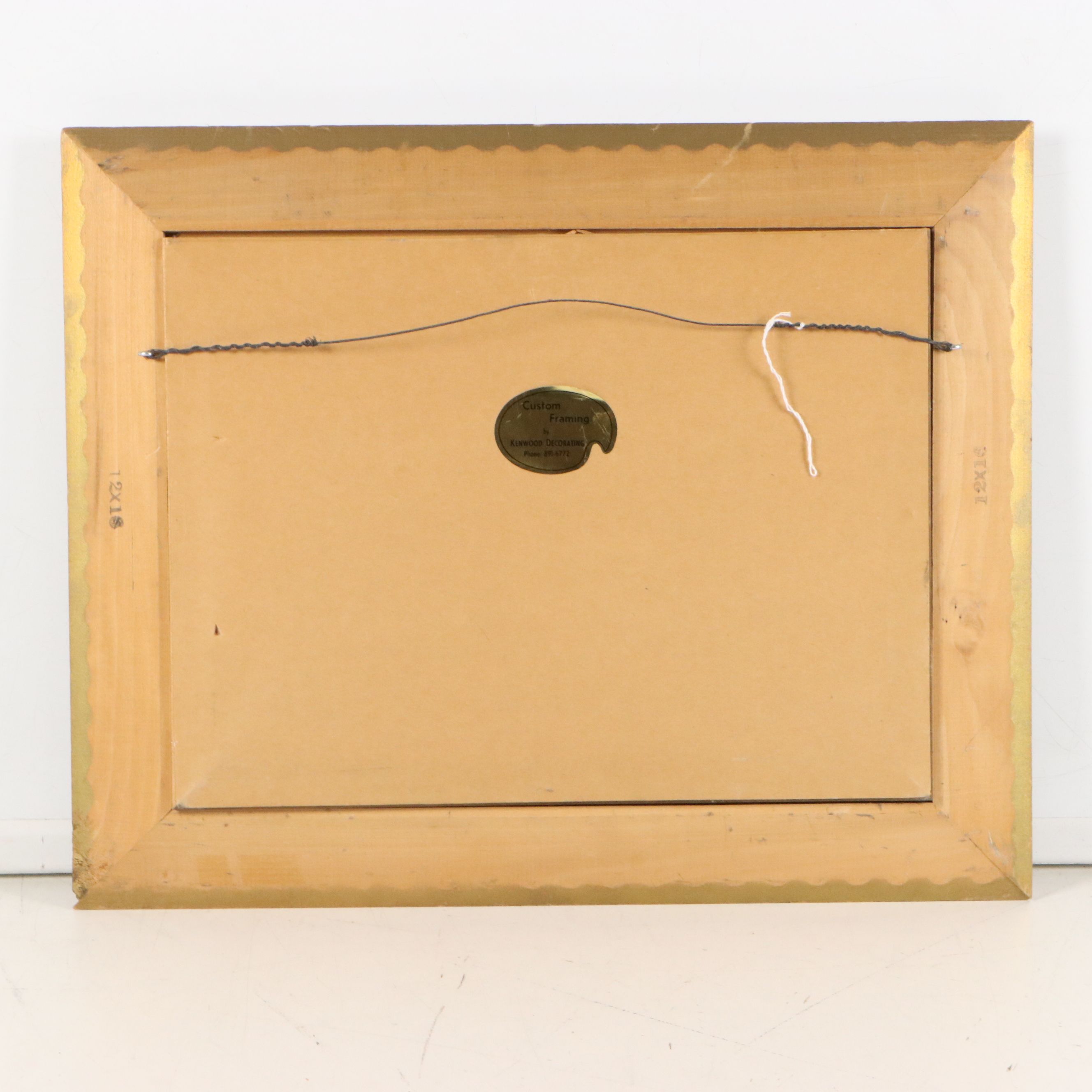 Robert Fabe Watercolor Painting of Rainy Day with Children, Mid-20th Century