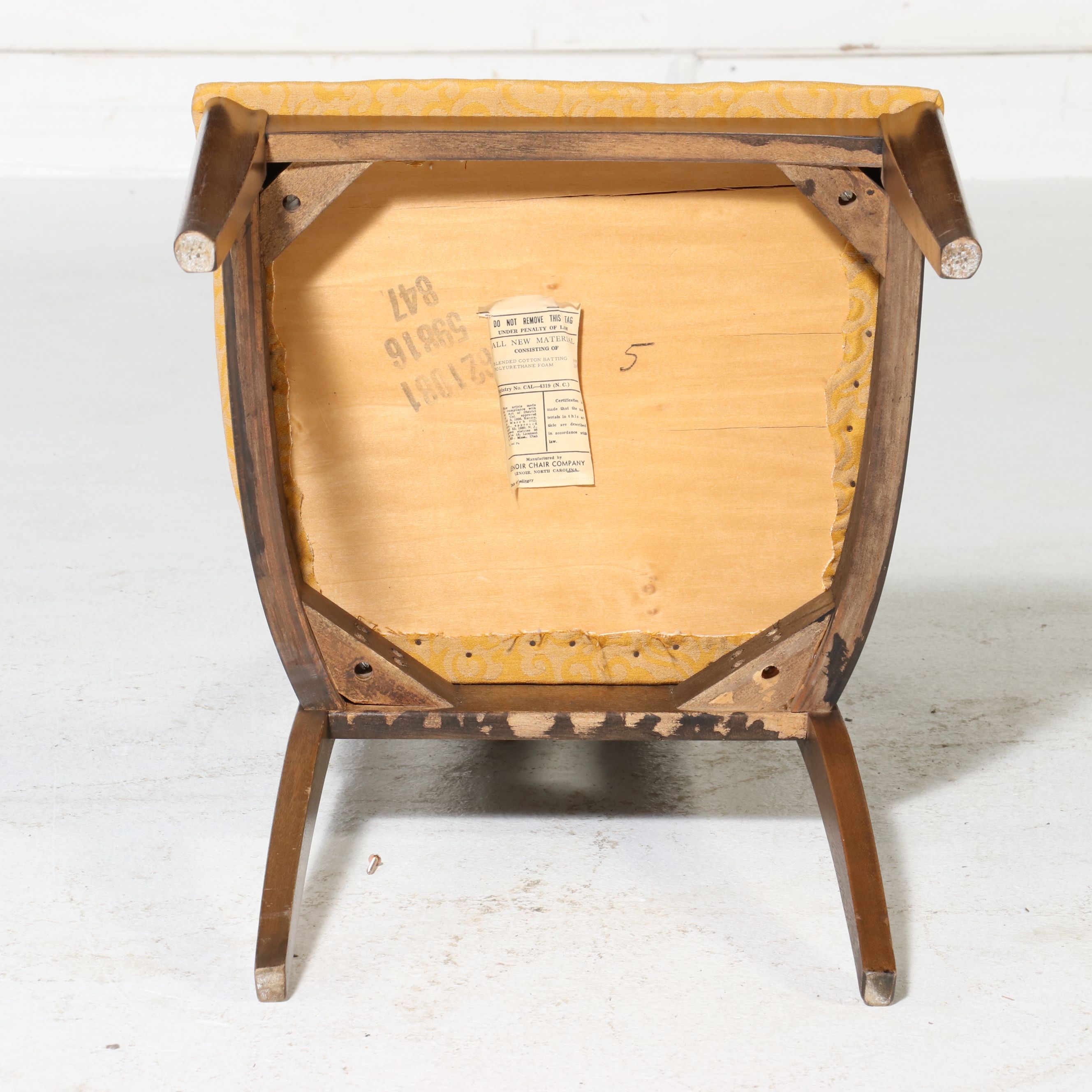 Seven Piece Mid Century Modern Dining Set with Lenoir Chair Company Chairs