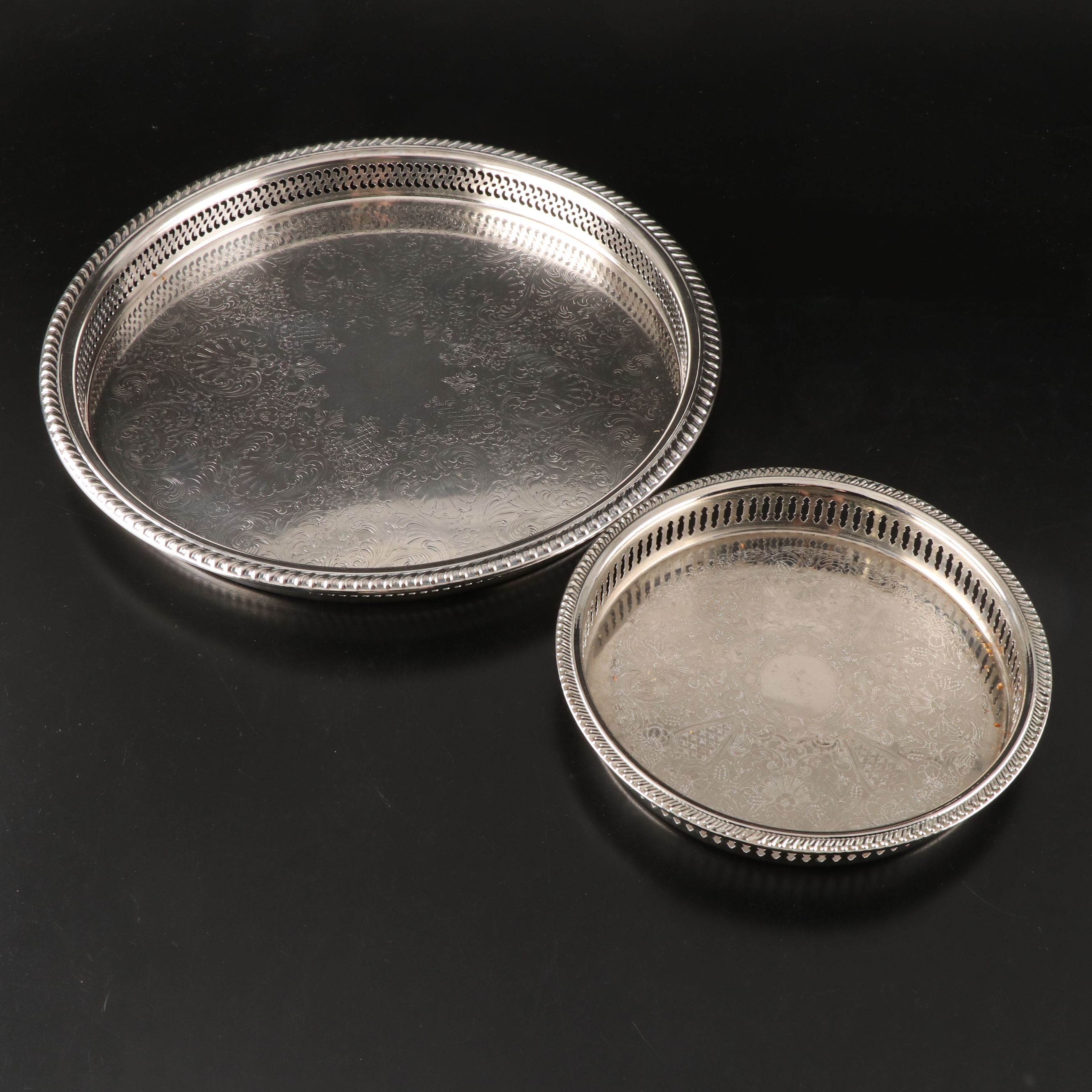 Gorham Coin and Swedish 800 Silver Table Spoons with Silver Plate Serveware