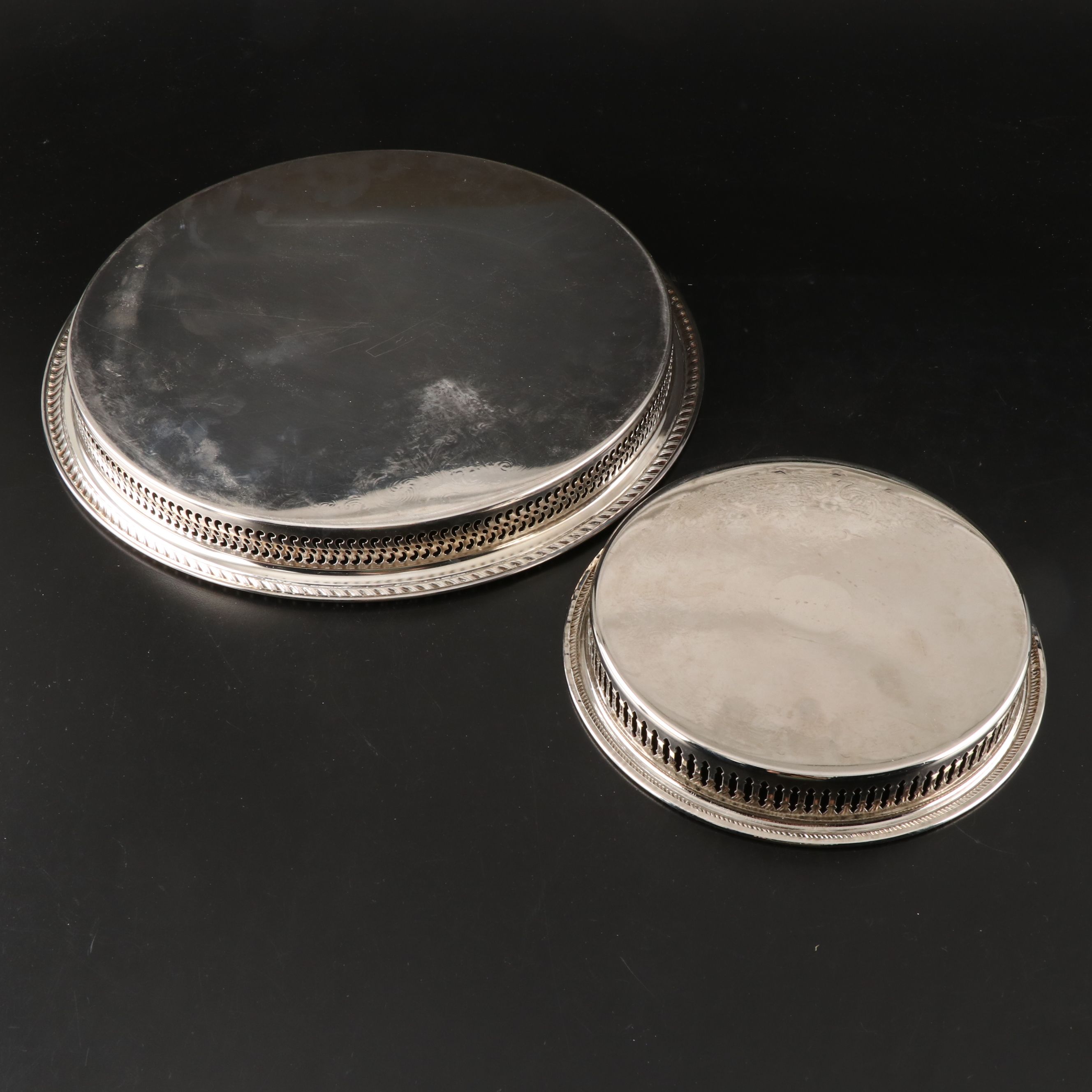 Gorham Coin and Swedish 800 Silver Table Spoons with Silver Plate Serveware