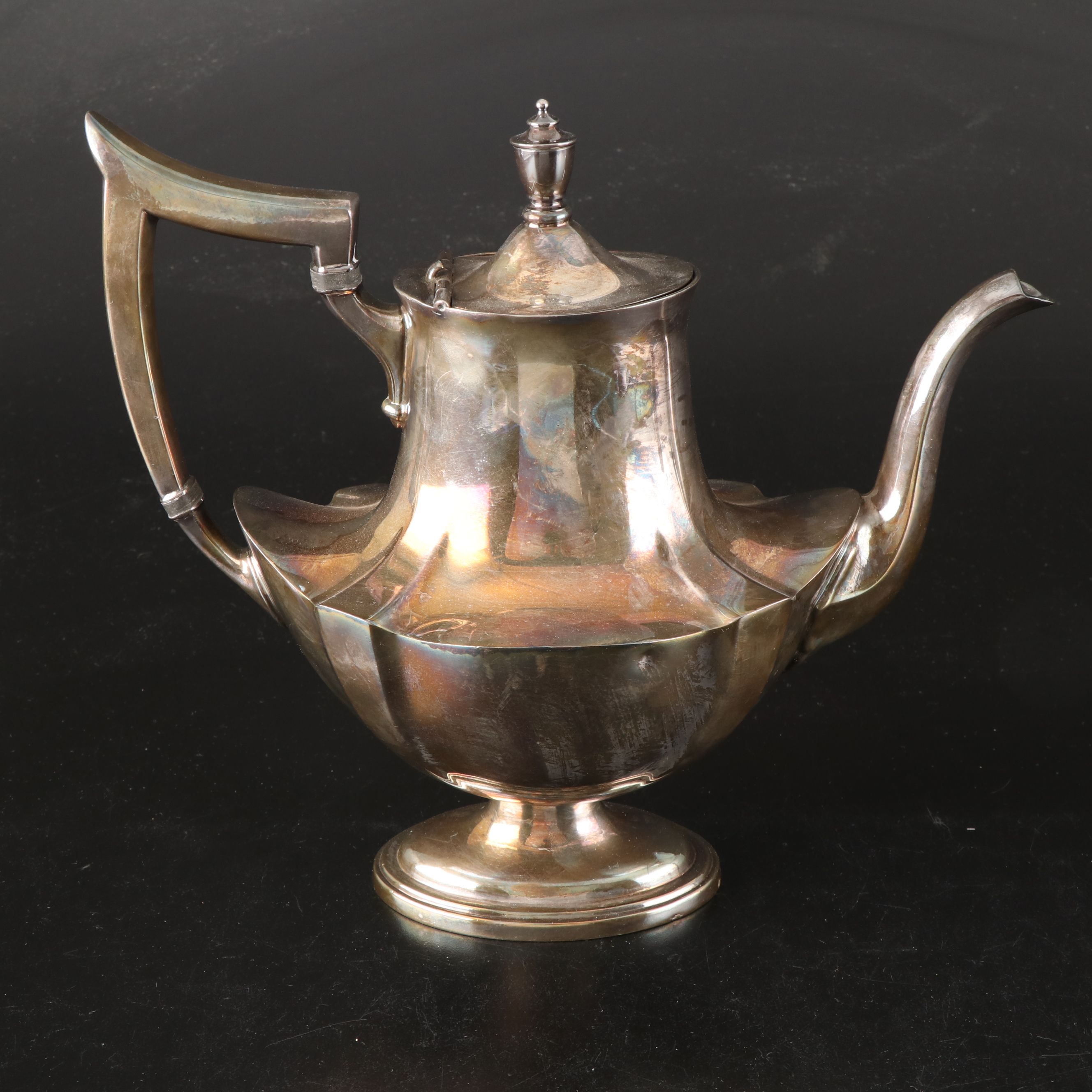 Gorham Coin and Swedish 800 Silver Table Spoons with Silver Plate Serveware